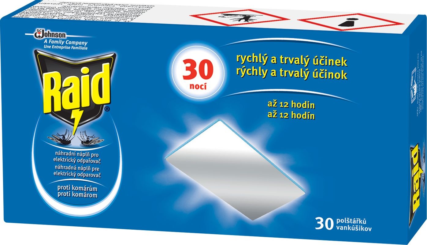 Drogerie a kosmetika - Raid Náhradní náplň pro elektrický odpařovač proti komárům 30 ks