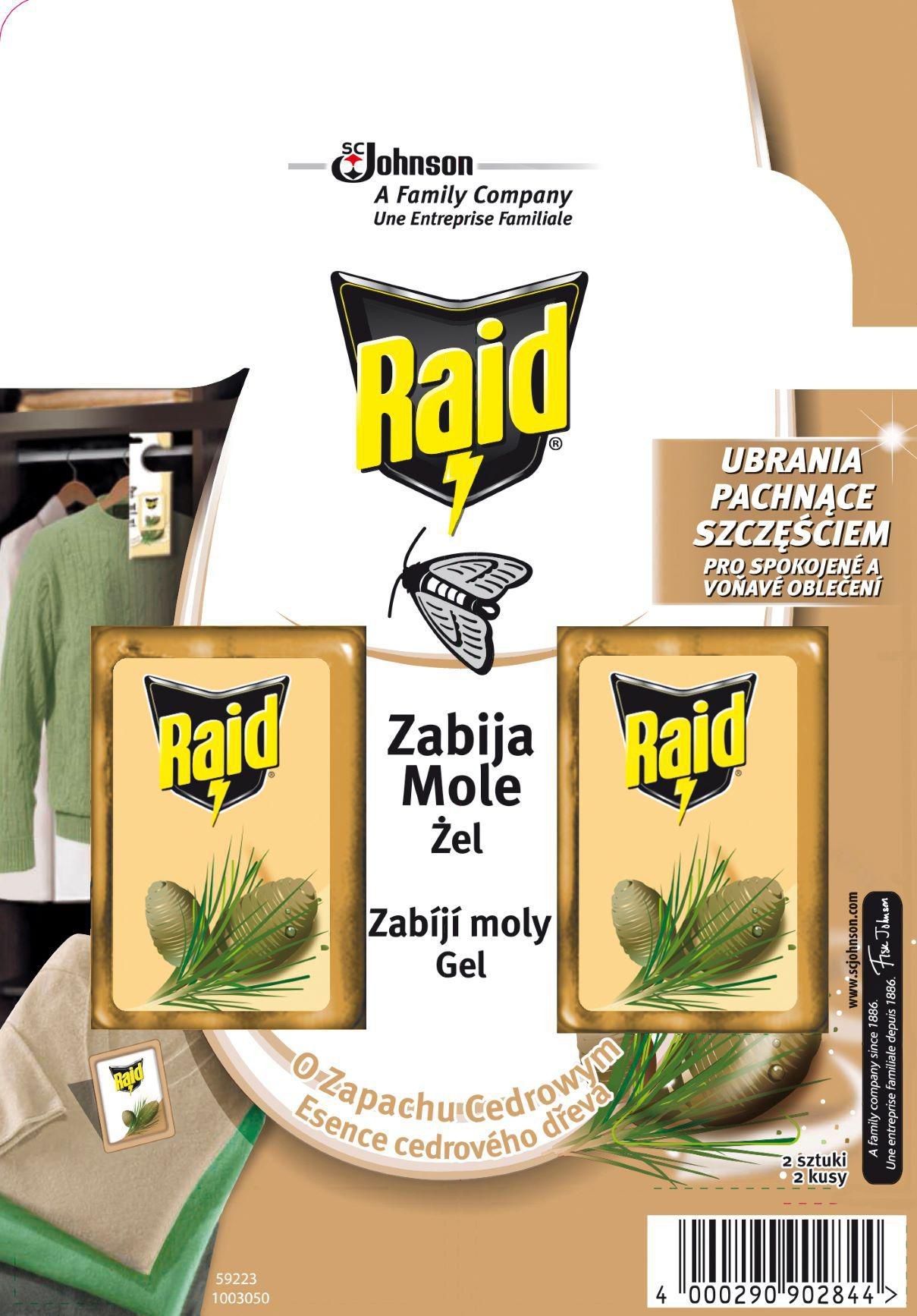 Domácnost a Zahrada - Raid Proti molům gel cedr 2 x 3g