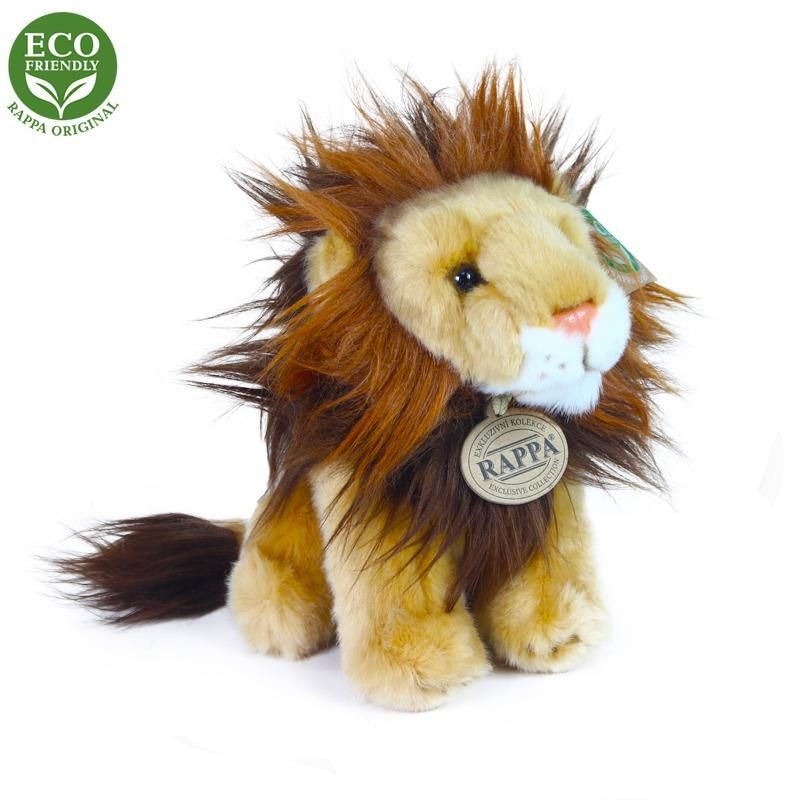 Svět dětí - Rappa Plyšový lev sedící 18 cm ECO-FRIENDLY
