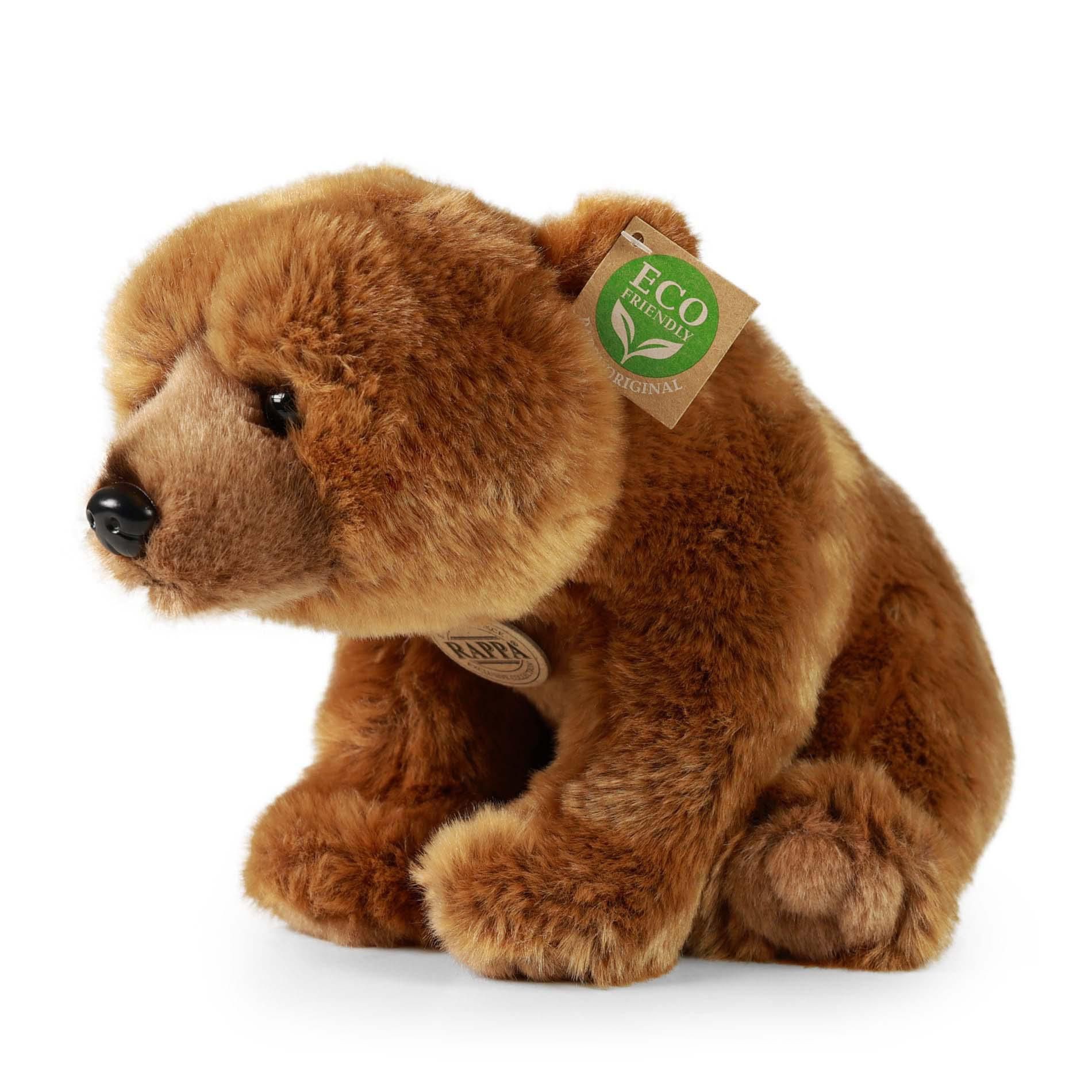 Svět dětí - Rappa Plyšový medvěd Grizzly sedící 30 cm ECO-Friendly