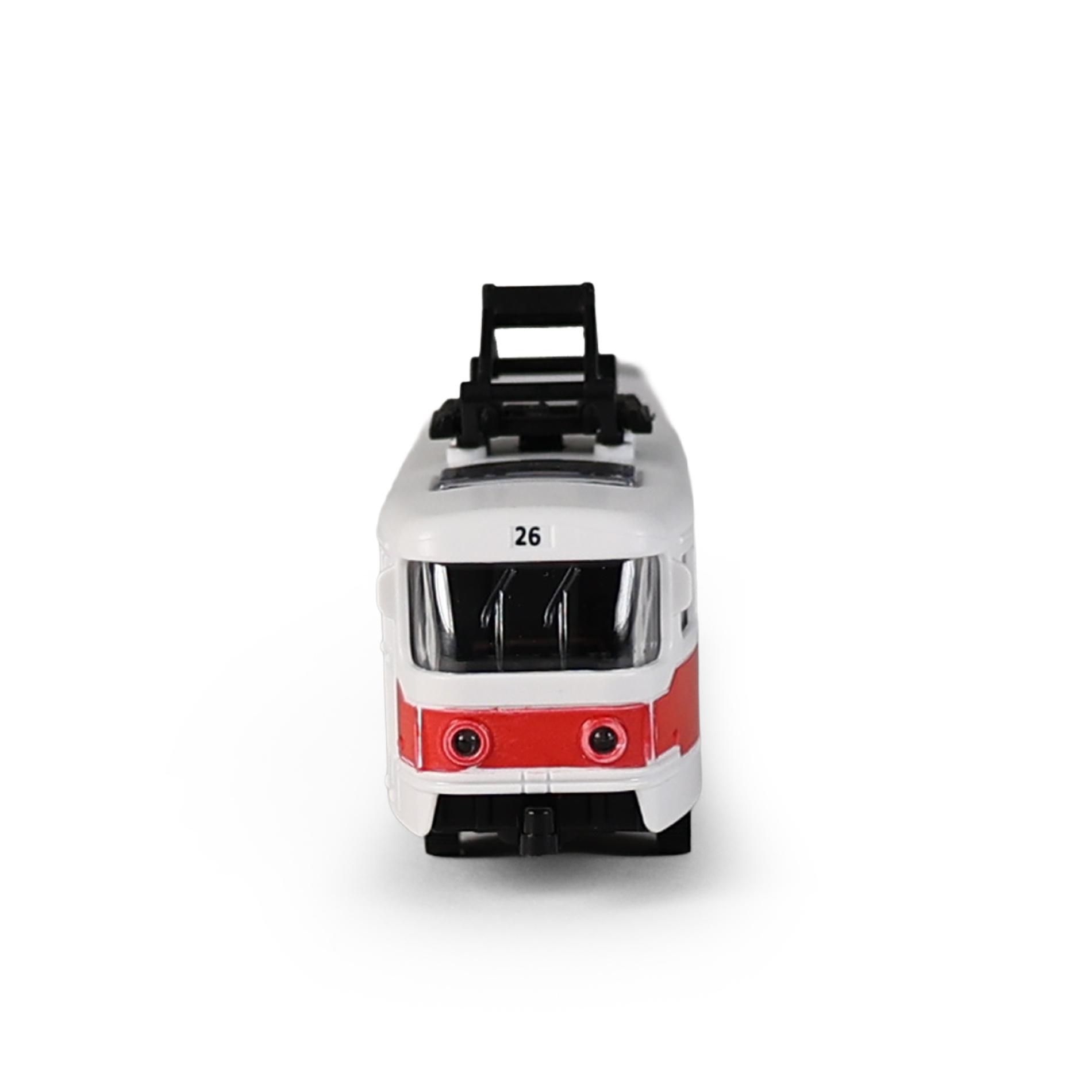 Rappa Tramvaj MHD červená 16 cm - otevírací dveře-1