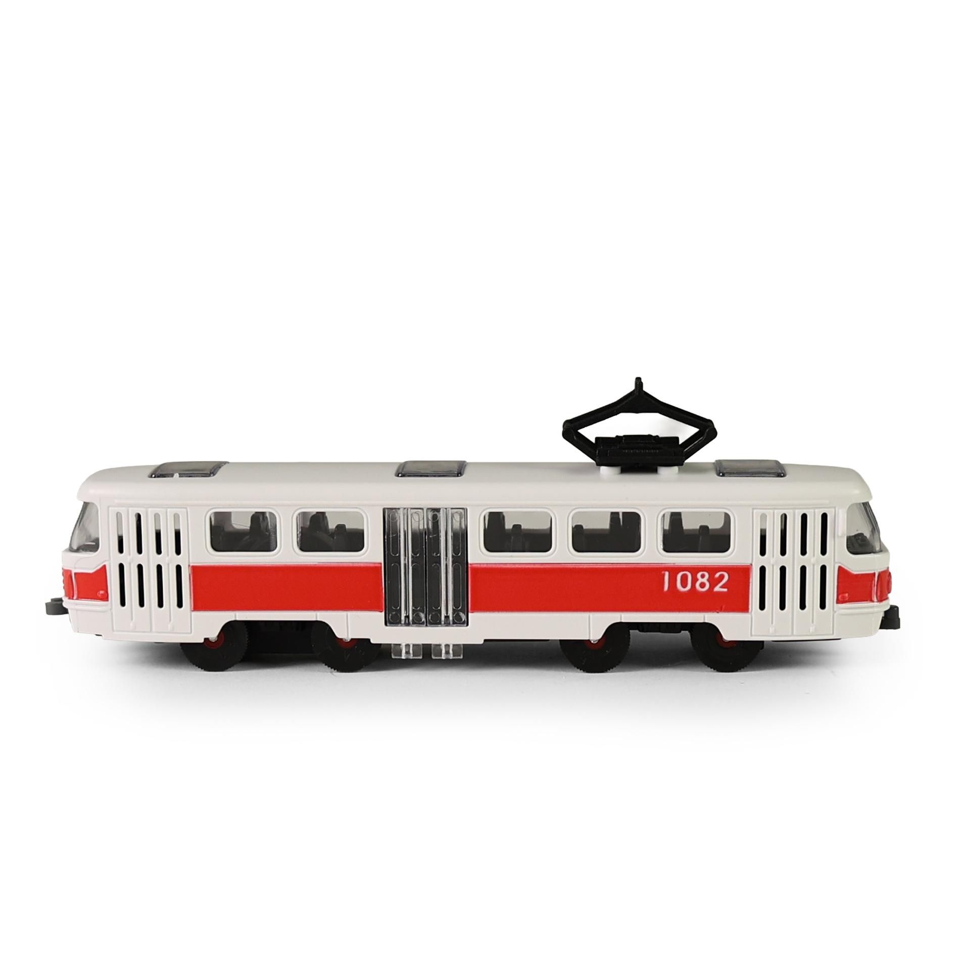 Rappa Tramvaj MHD červená 16 cm - otevírací dveře-2