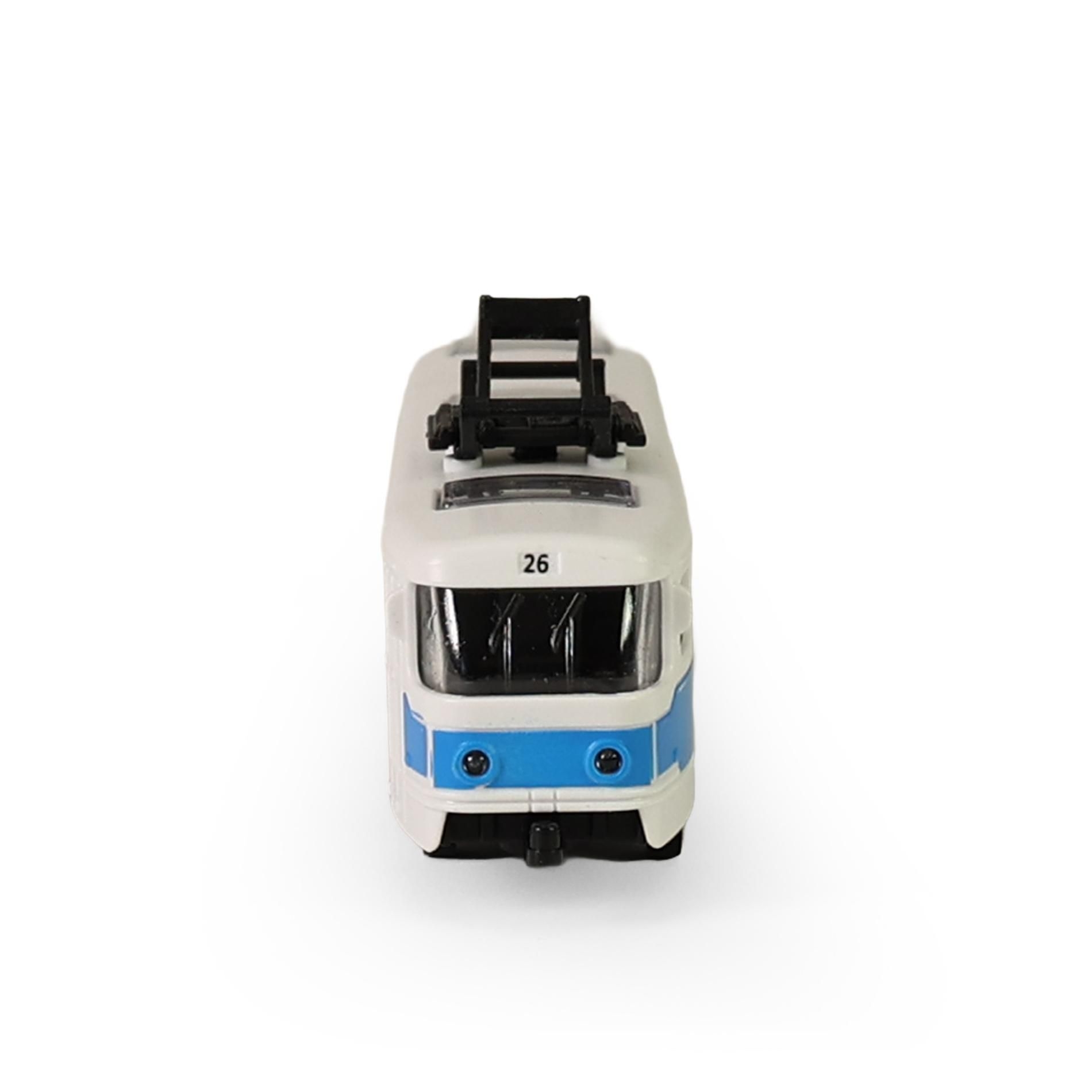 Rappa Tramvaj MHD modrá 16 cm - otevírací dveře-1