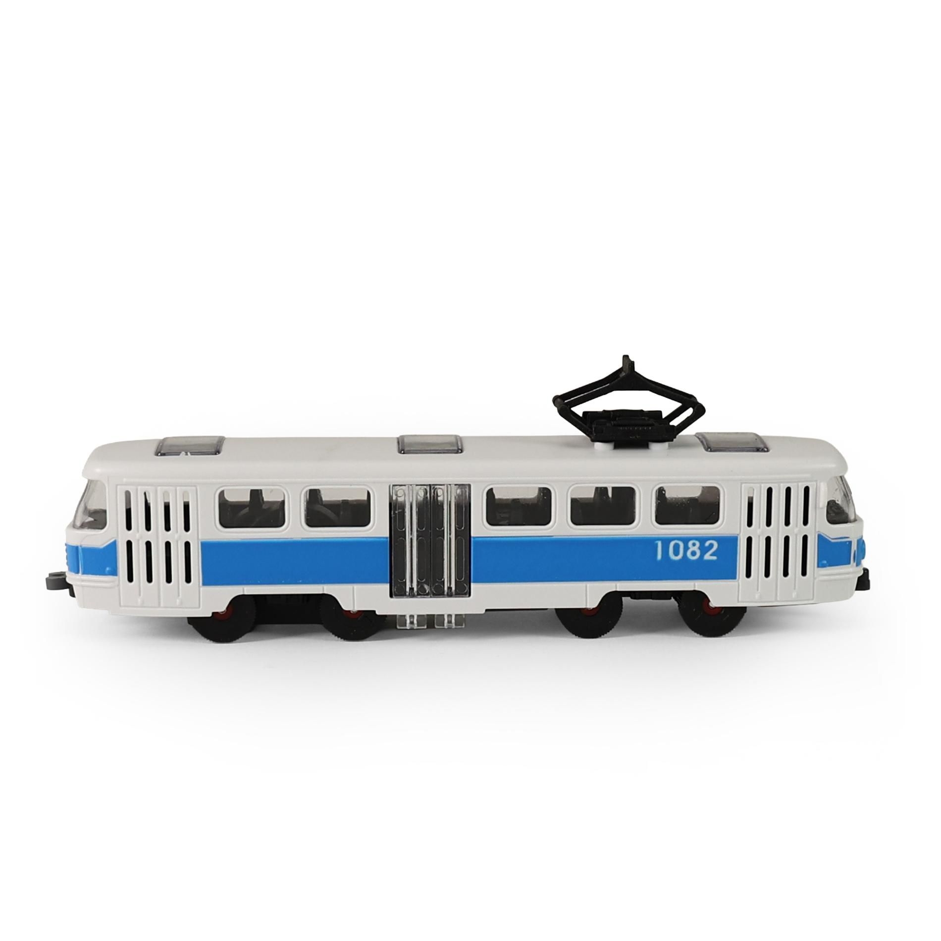 Rappa Tramvaj MHD modrá 16 cm - otevírací dveře-2