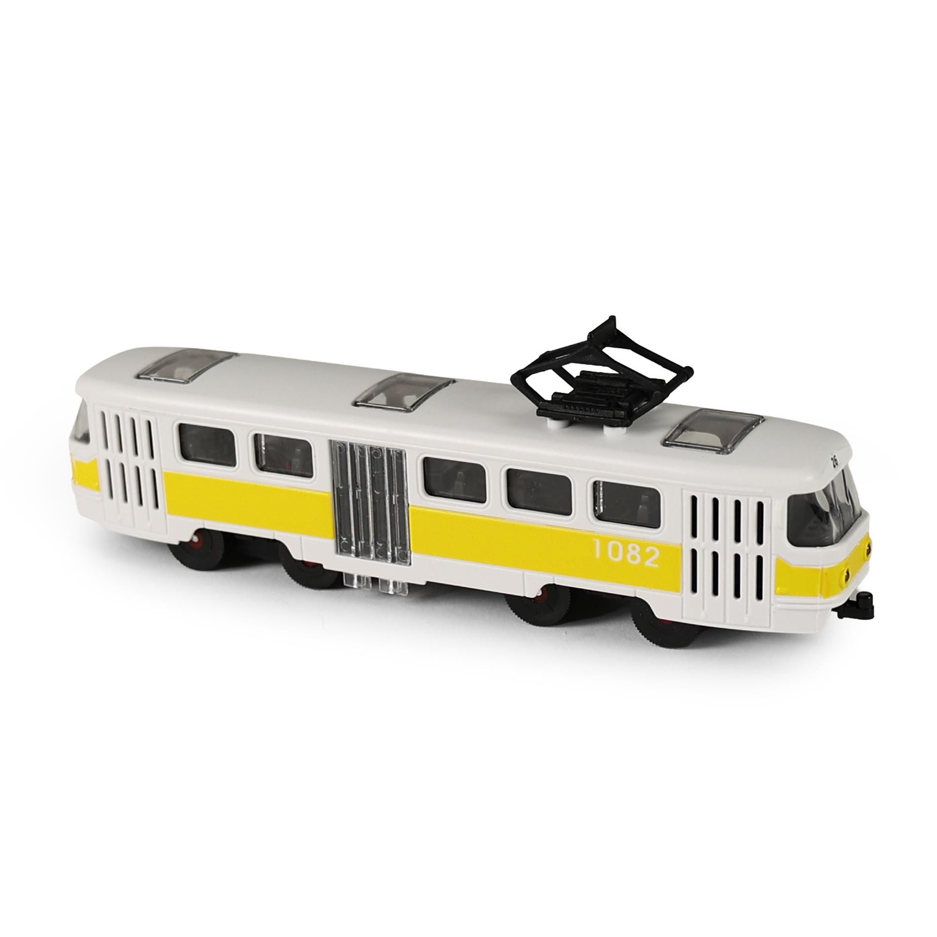 Rappa Tramvaj MHD žlutá 16 cm - otevírací dveře-0