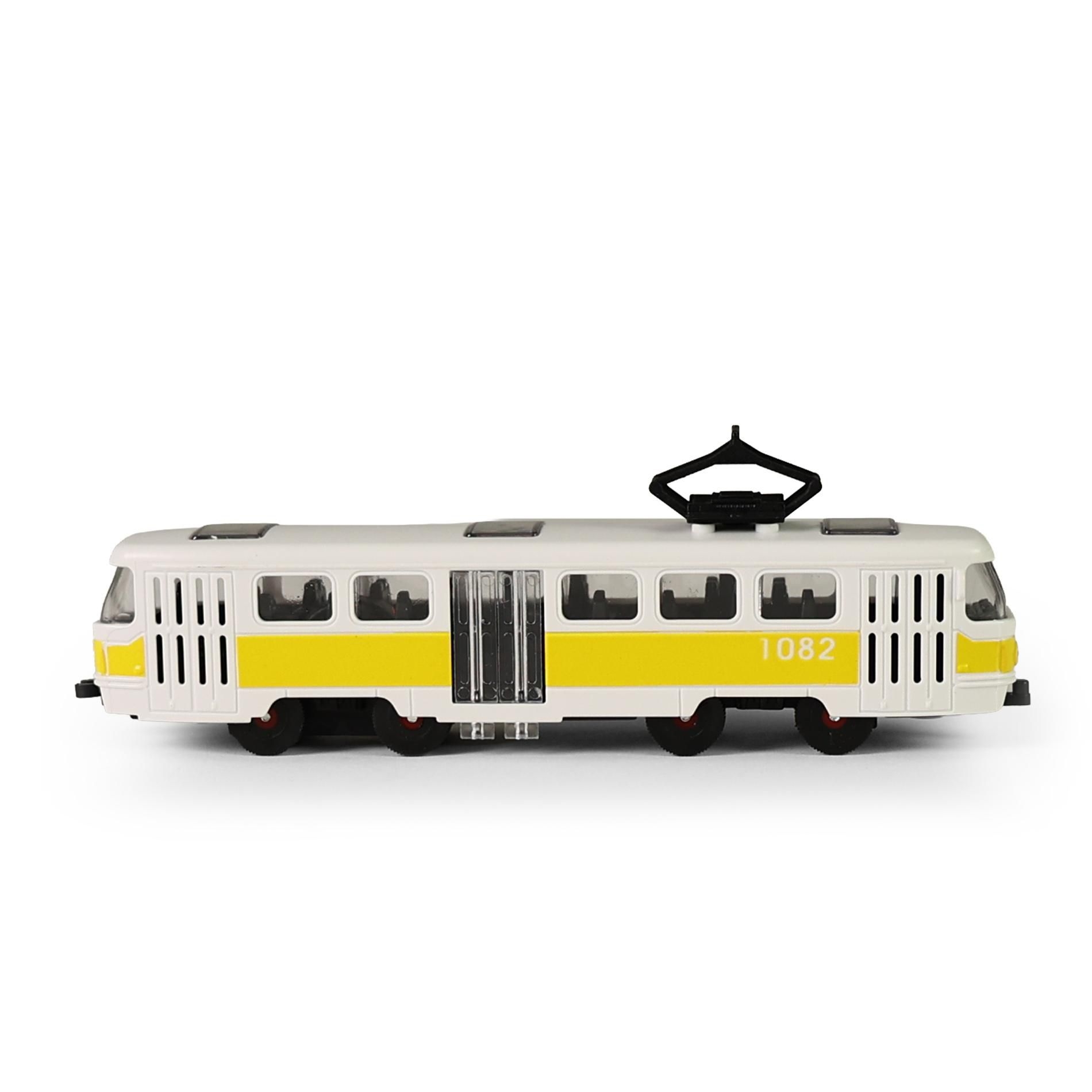 Rappa Tramvaj MHD žlutá 16 cm - otevírací dveře-2