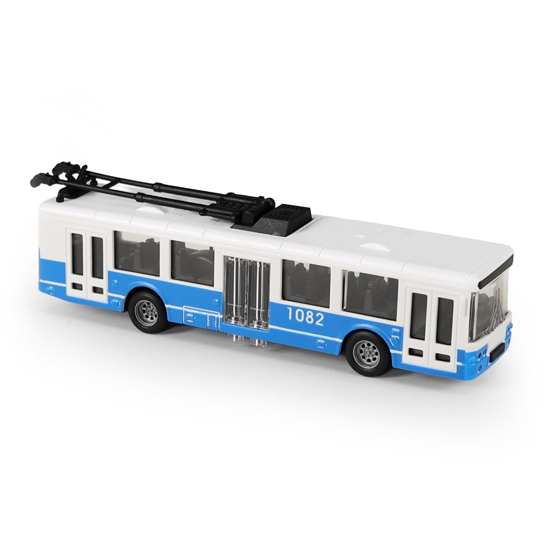 Rappa Trolejbus MHD modrý 16 cm - otevírací dveře-0