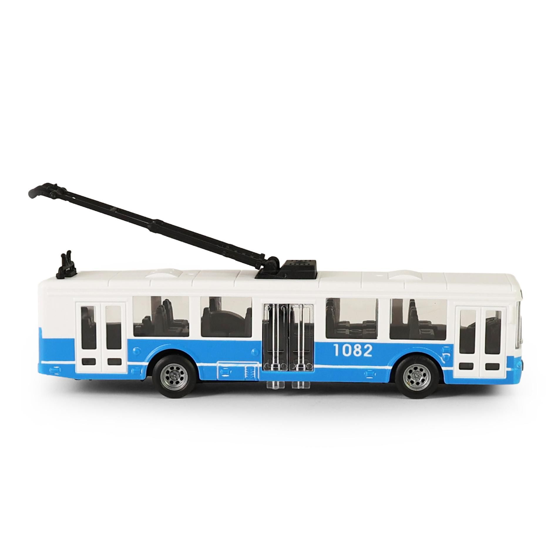 Rappa Trolejbus MHD modrý 16 cm - otevírací dveře-2