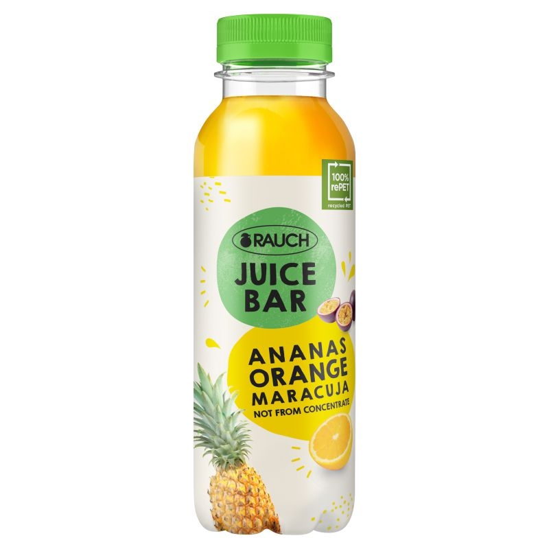 Nápoje - Rauch Juice Bar Vícedruhový ovocný nápoj, ananas, pomeranč, maracuja 330ml