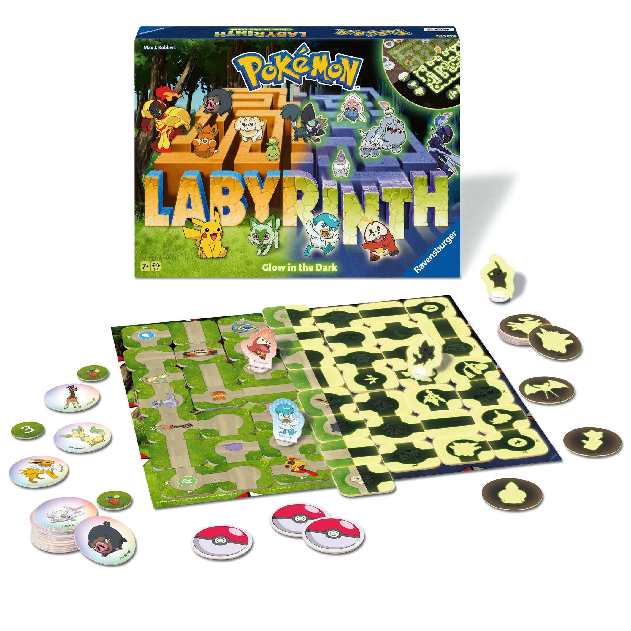 Ravensburger Hry 228393 Labyrinth Pokémon Noční edice-0