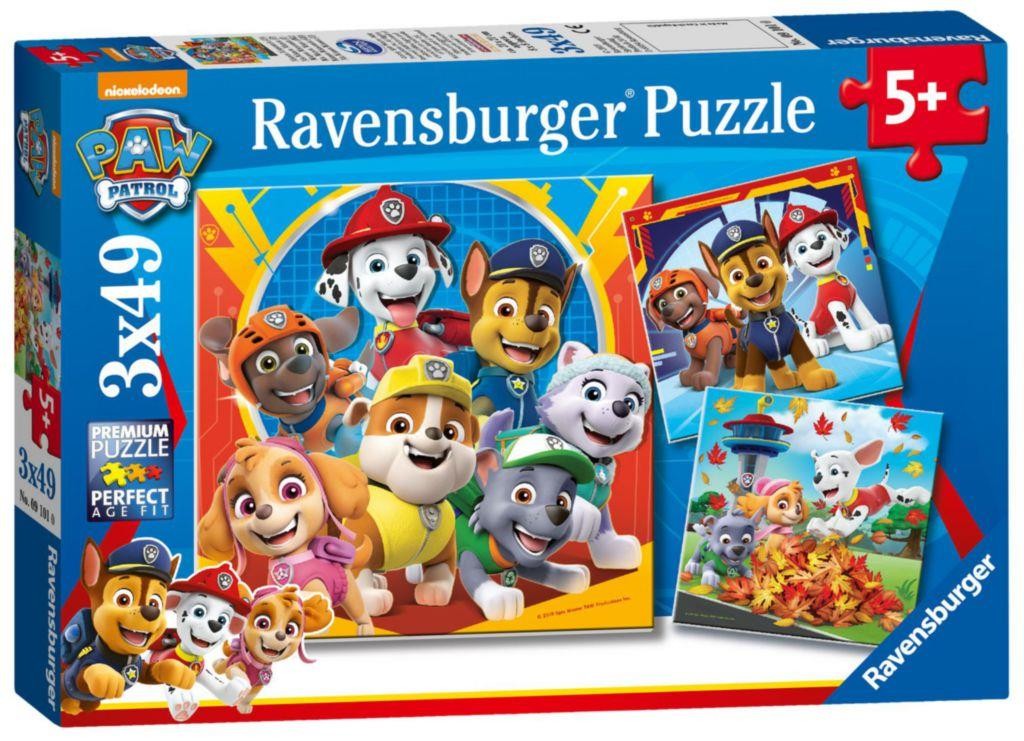 Svět dětí - Ravensburger puzzle 050482 Tlapková patrola - Hrátky v listí 3x49 dílků