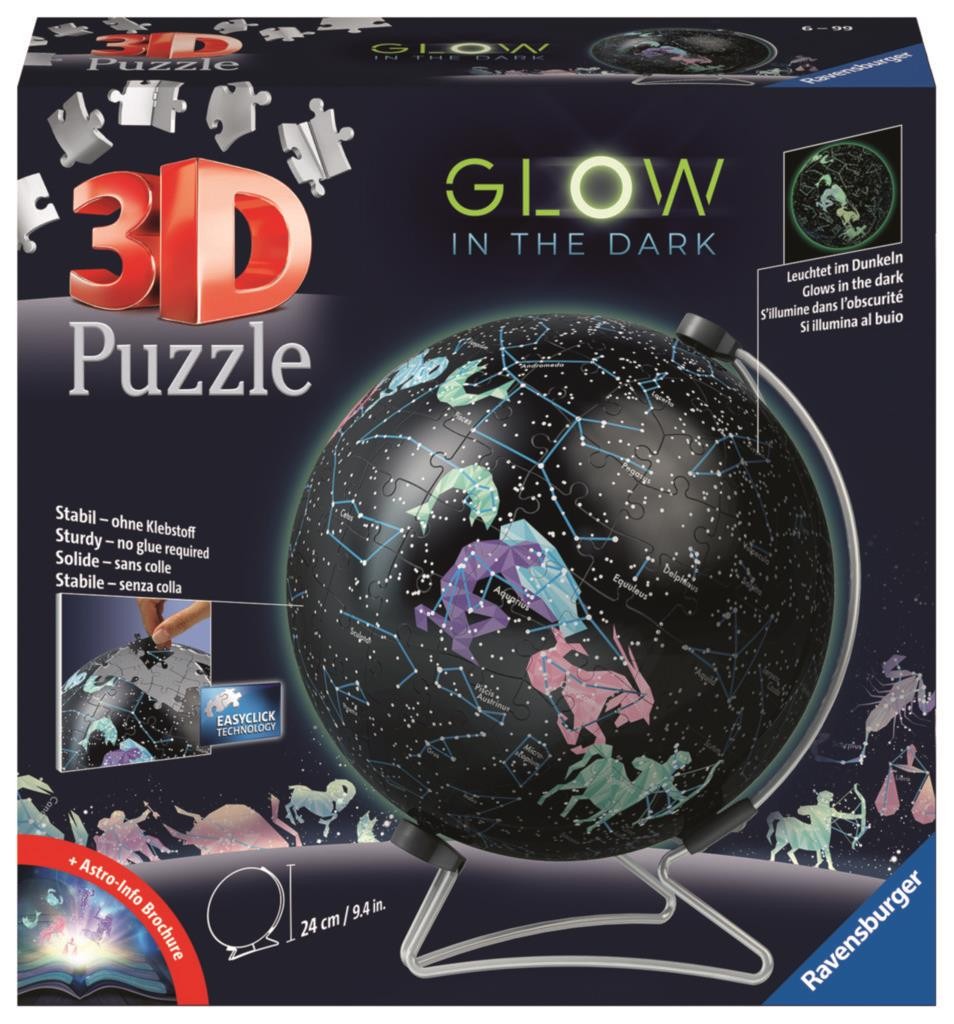 Svět dětí - Ravensburger Puzzle 115440 Puzzle-Ball Svítící globus: Hvězdná obloha