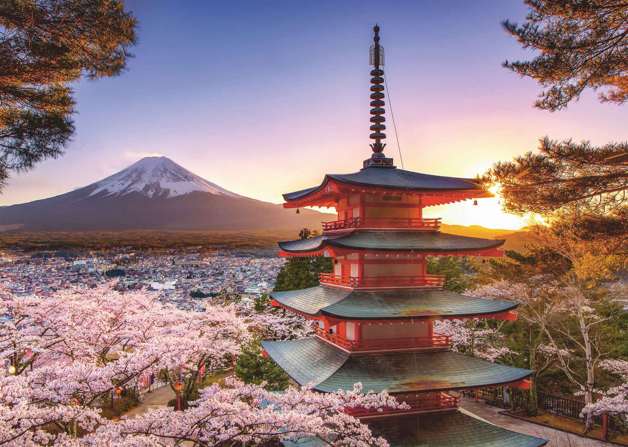 Svět dětí - Ravensburger Puzzle 120005827 Rozkvetlé třešně v Japonsku 1000 dílků