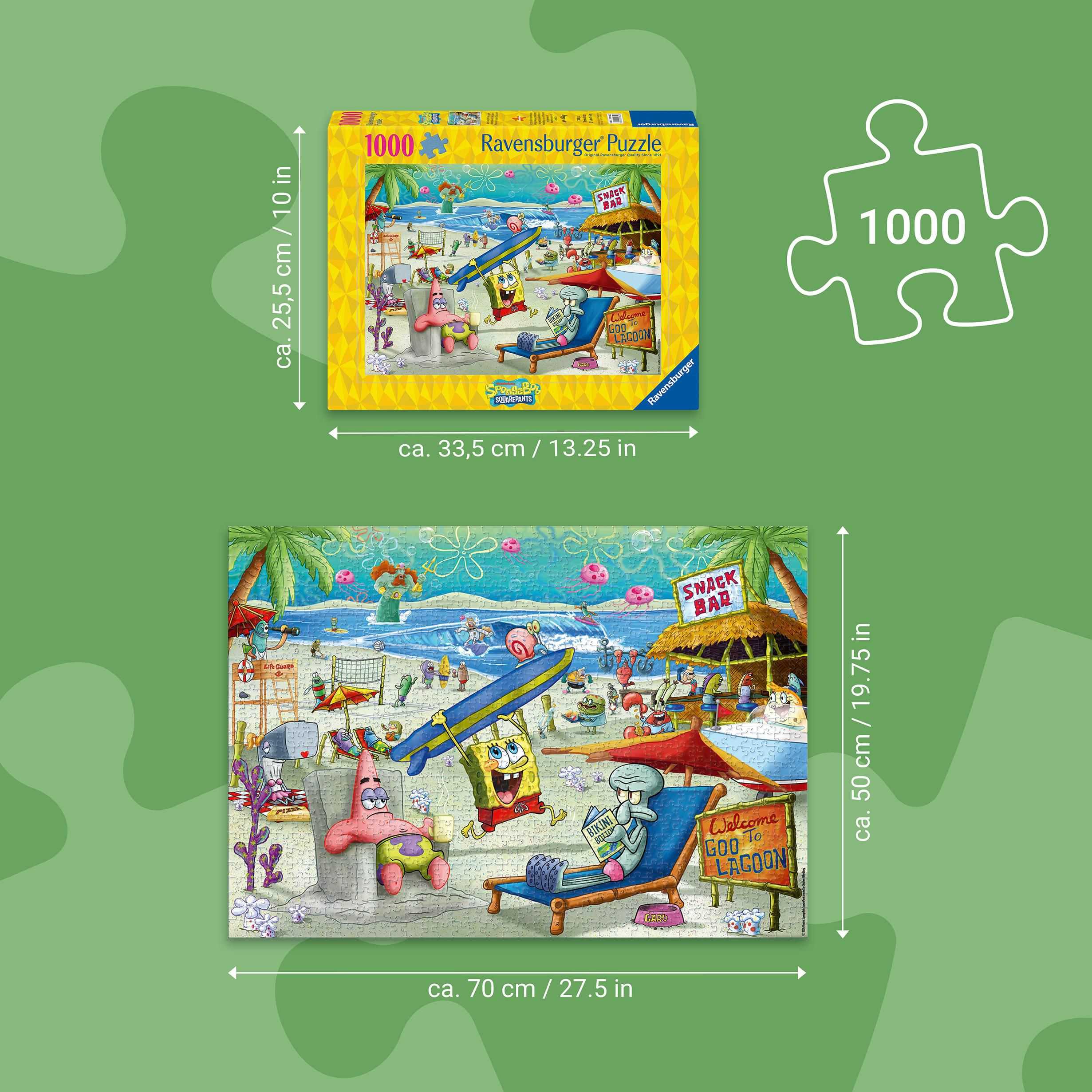 Ravensburger Puzzle 120018223 Spongebob 1000 dílků-0