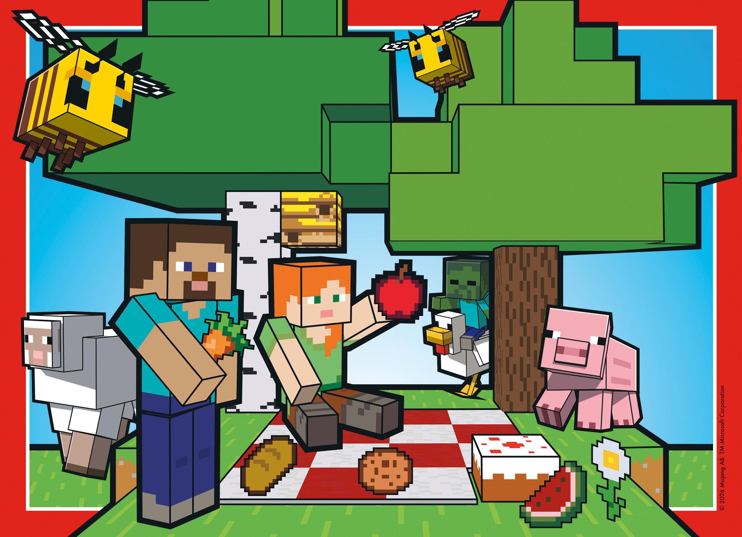 Ravensburger Puzzle 120042907 Minecraft 4x100 dílků-2