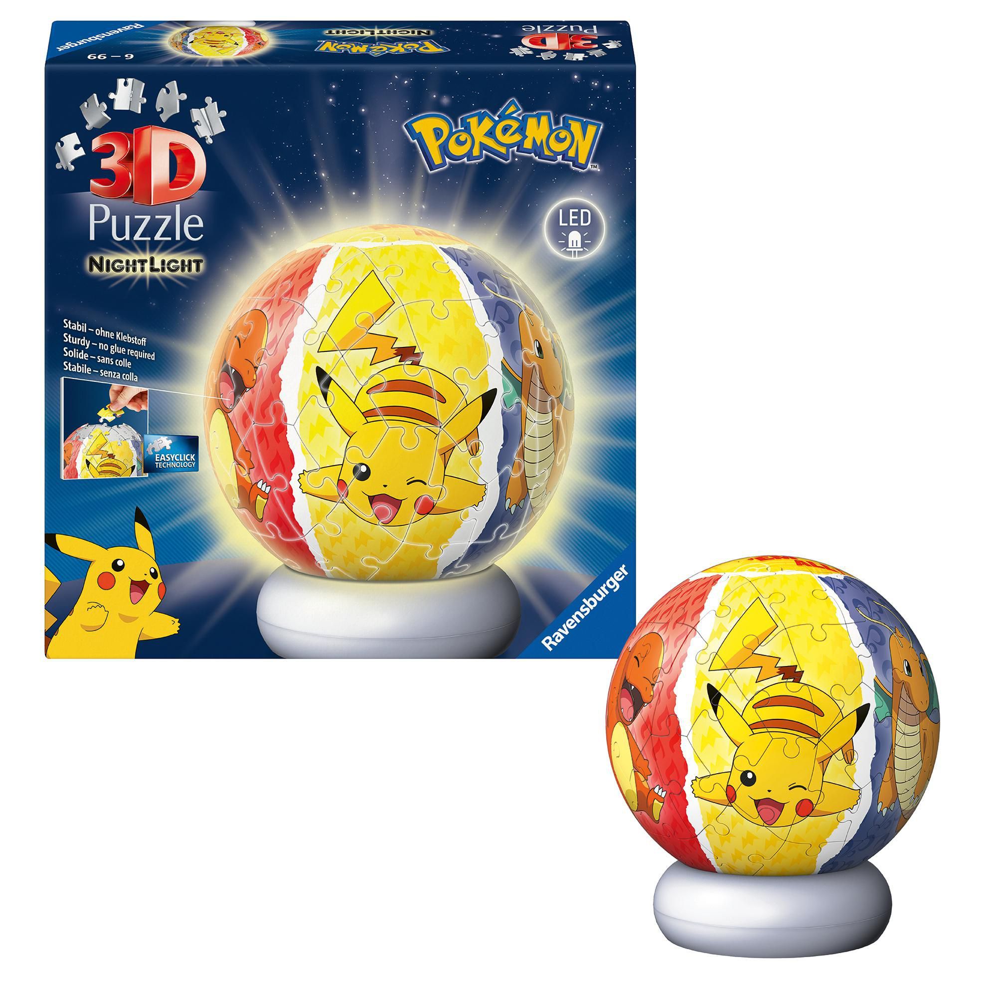Ravensburger Puzzle 120080534 Puzzle-Ball Pokémon (noční edice)-1