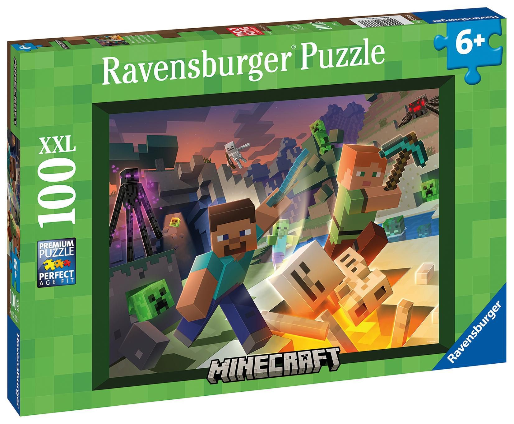 Svět dětí - Ravensburger puzzle 133338 Minecraft: Monstra z Minecraftu 100 dílků