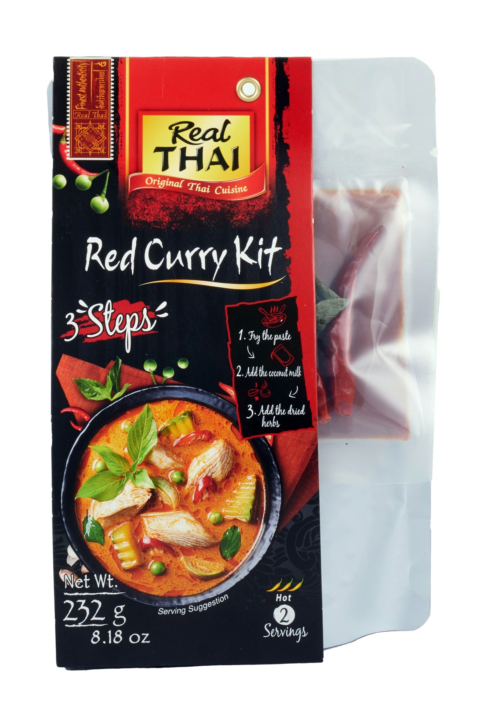 Trvanlivé potraviny - Real Thai Sada na přípravu Červeného Curry 232 g