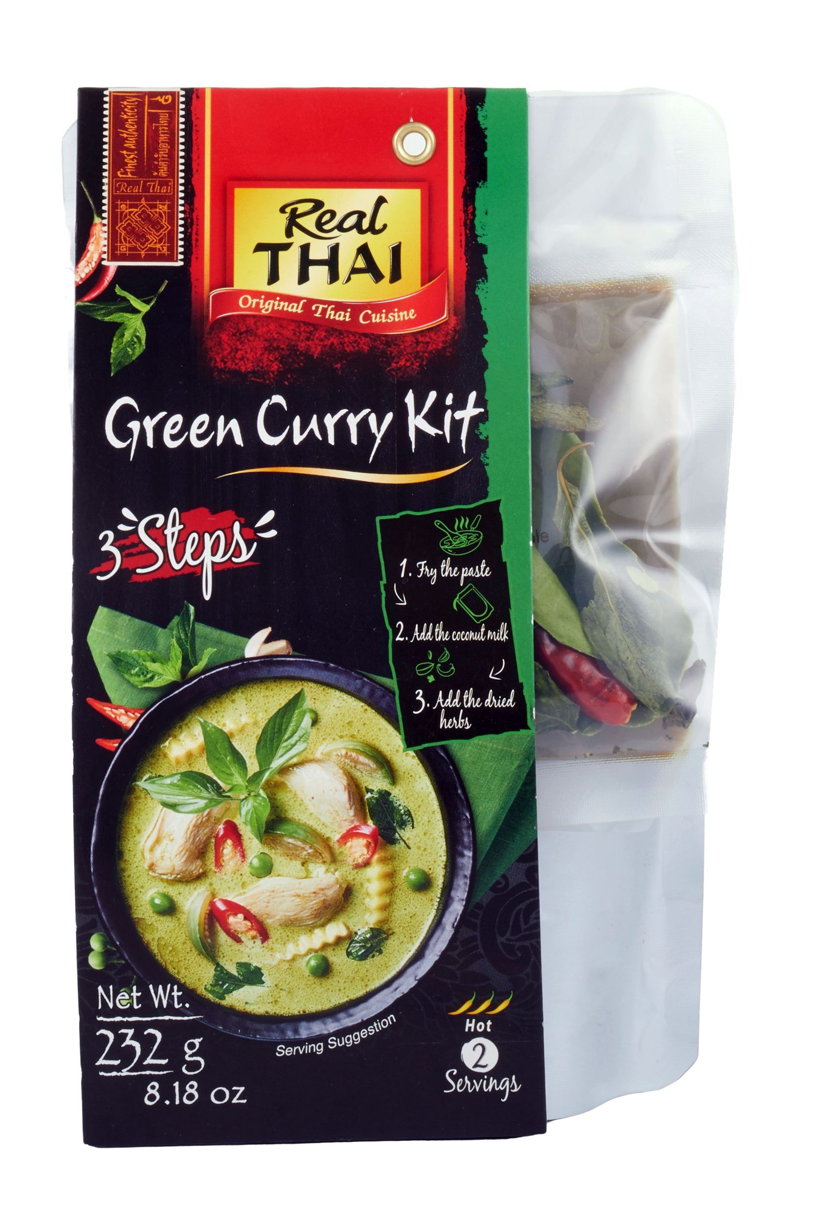 Trvanlivé potraviny - Real Thai Sada na přípravu Zeleného Curry 232 g