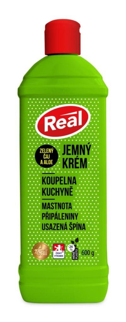 Drogerie a kosmetika - Real Zelený čaj & aloe jemný čisticí krém proti mastnotě a špíně 600 g