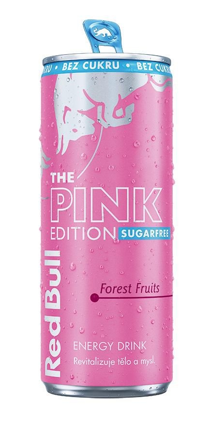 Nápoje - Red Bull Pink Sugarfree s příchutí lesního ovoce 250ml