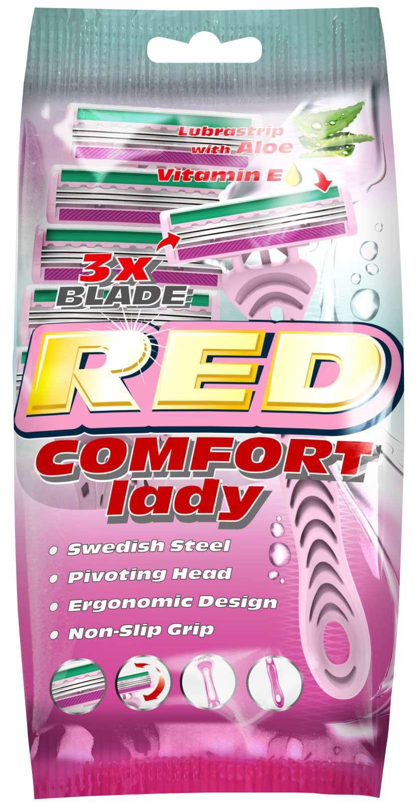 Drogerie a kosmetika - Red Comfort Lady 3břit holítka 5 ks
