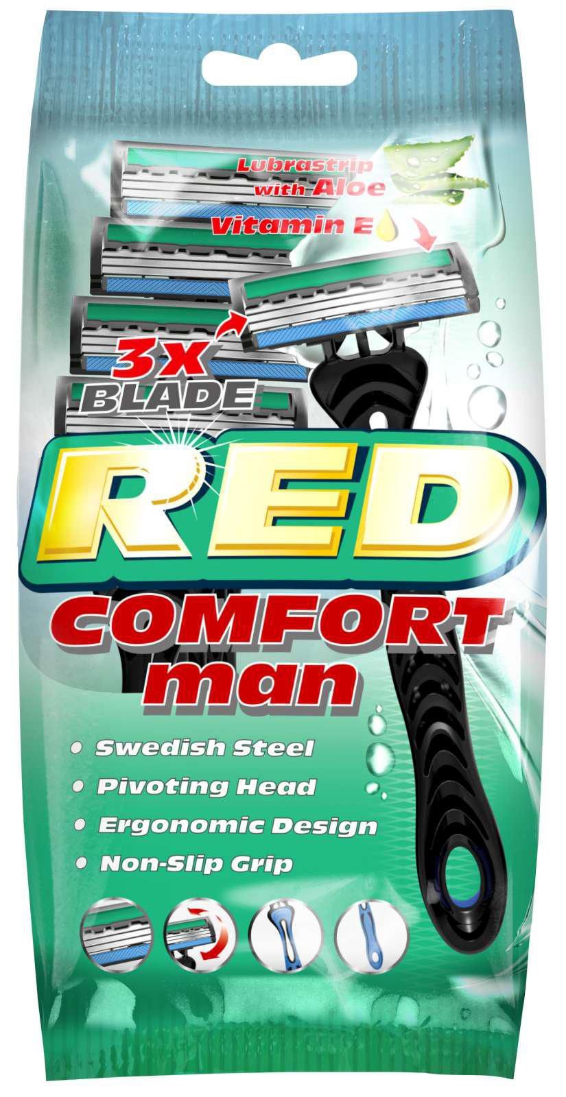 Drogerie a kosmetika - Red Comfort Man 3břit holítka 5 ks