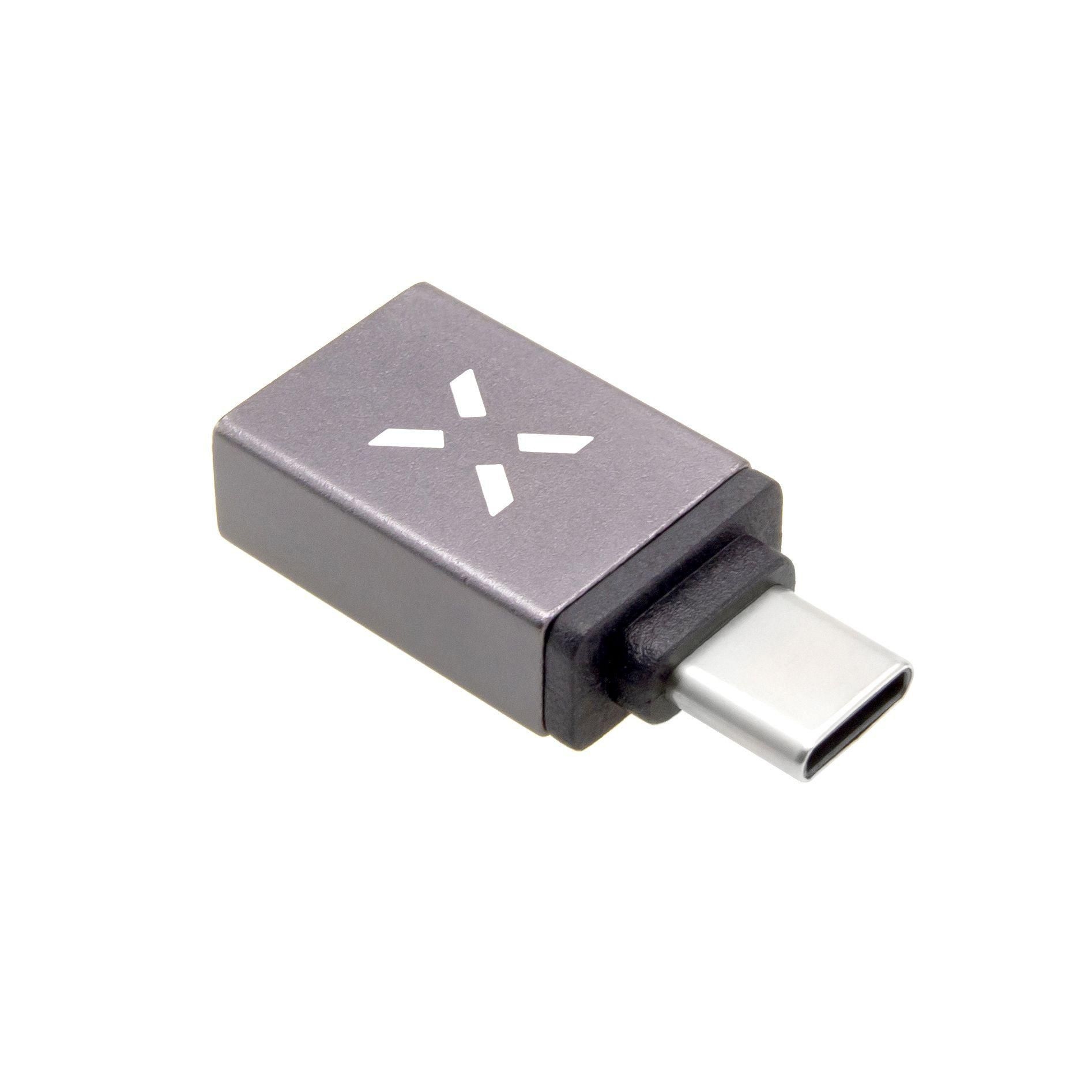 Elektro - Redukce z hliníku Fixed Link USB-A na USB-C, šedá