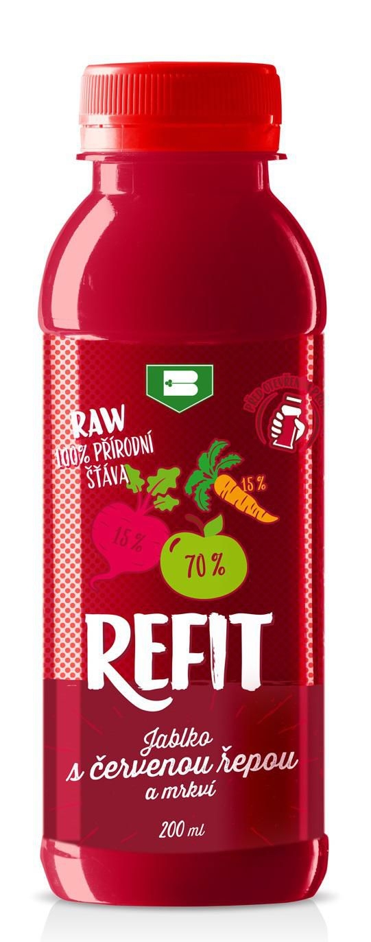 Nápoje - Refit jablko, červená řepa, mrkev 200 ml