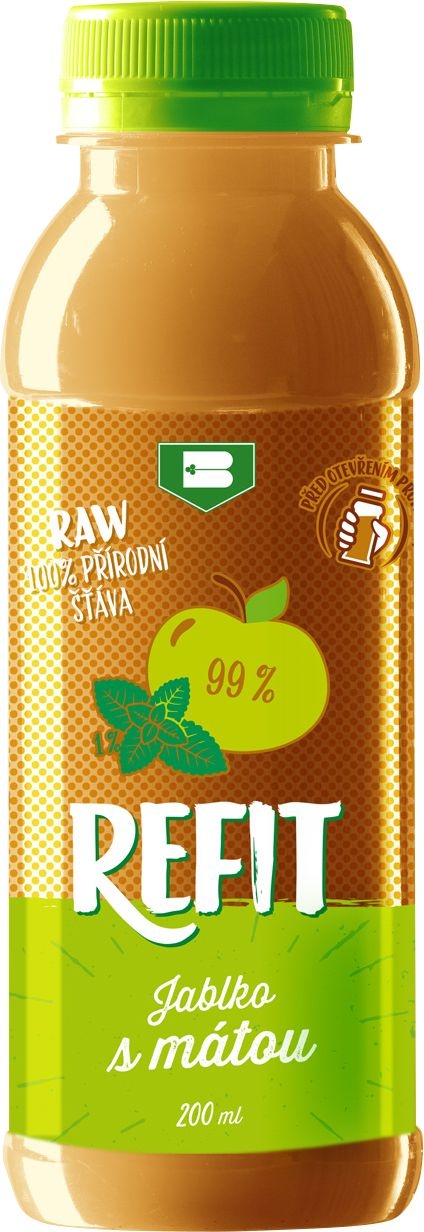 Nápoje - Refit Jablko, máta 200 ml