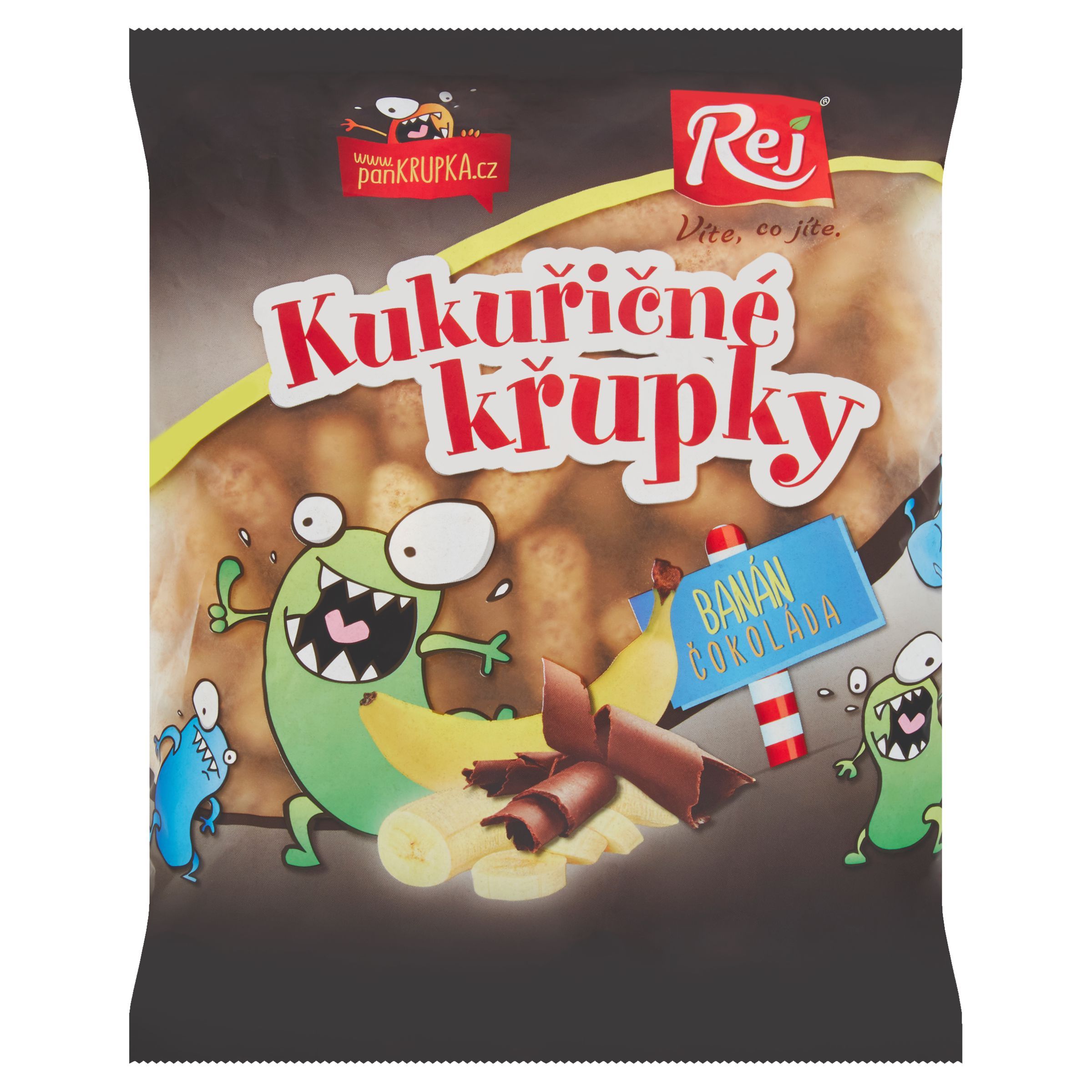 Trvanlivé potraviny - Rej Křupky kukuřičné banán/čokoláda 90 g