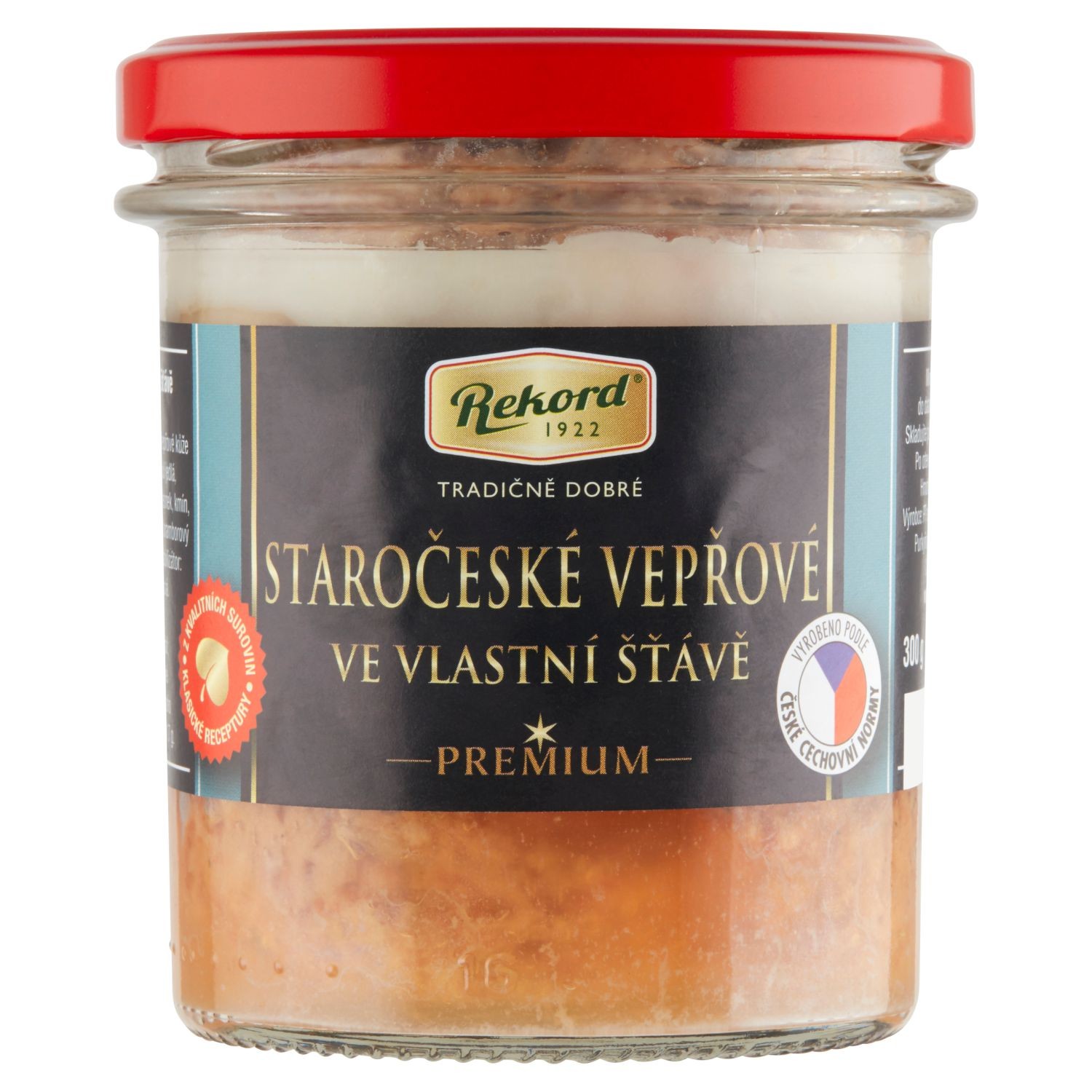 Trvanlivé potraviny - Rekord Premium Staročeské vepřové ve vlastní šťávě 300g