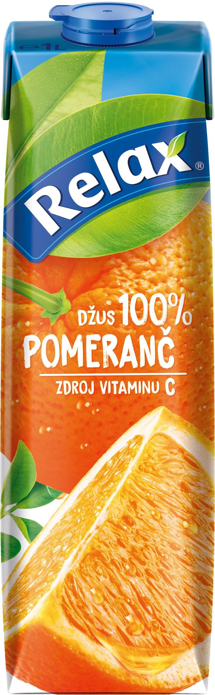 Nápoje - Relax 100% džus Pomeranč 1 l