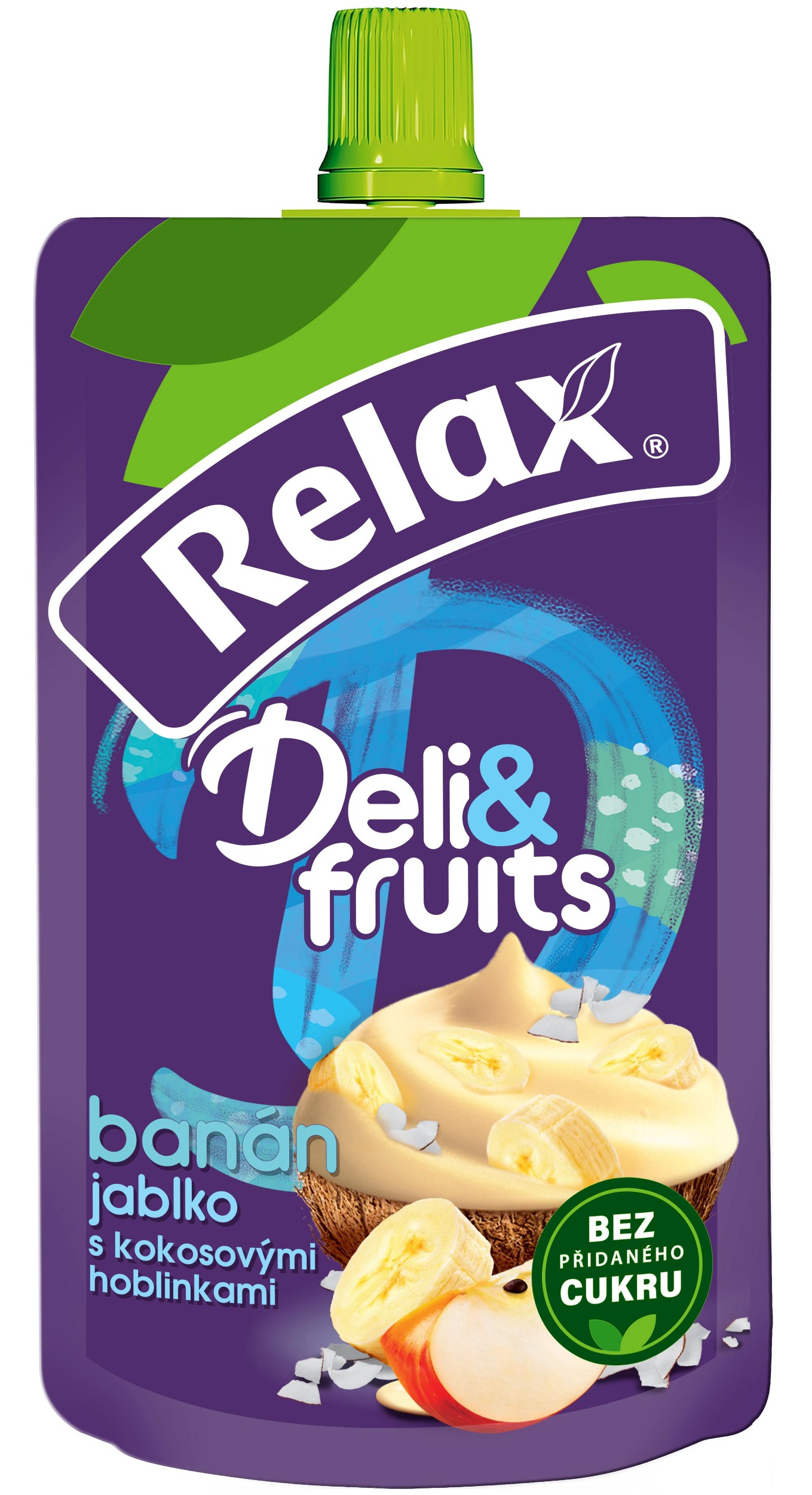 Trvanlivé potraviny - Relax Deli&fruits pyré Banán-jablko-kokos 170g
