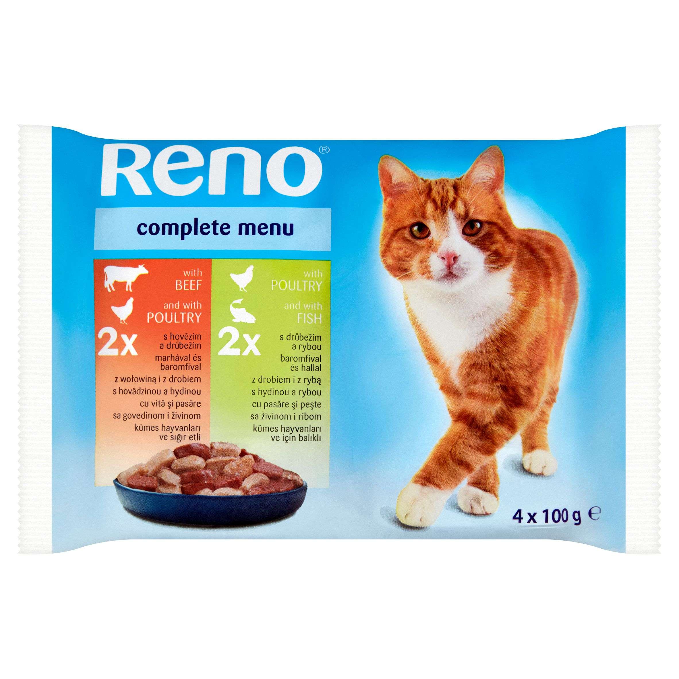 Svět zvířat - Reno Kompletní krmivo pro dospělé kočky 4x100 g
