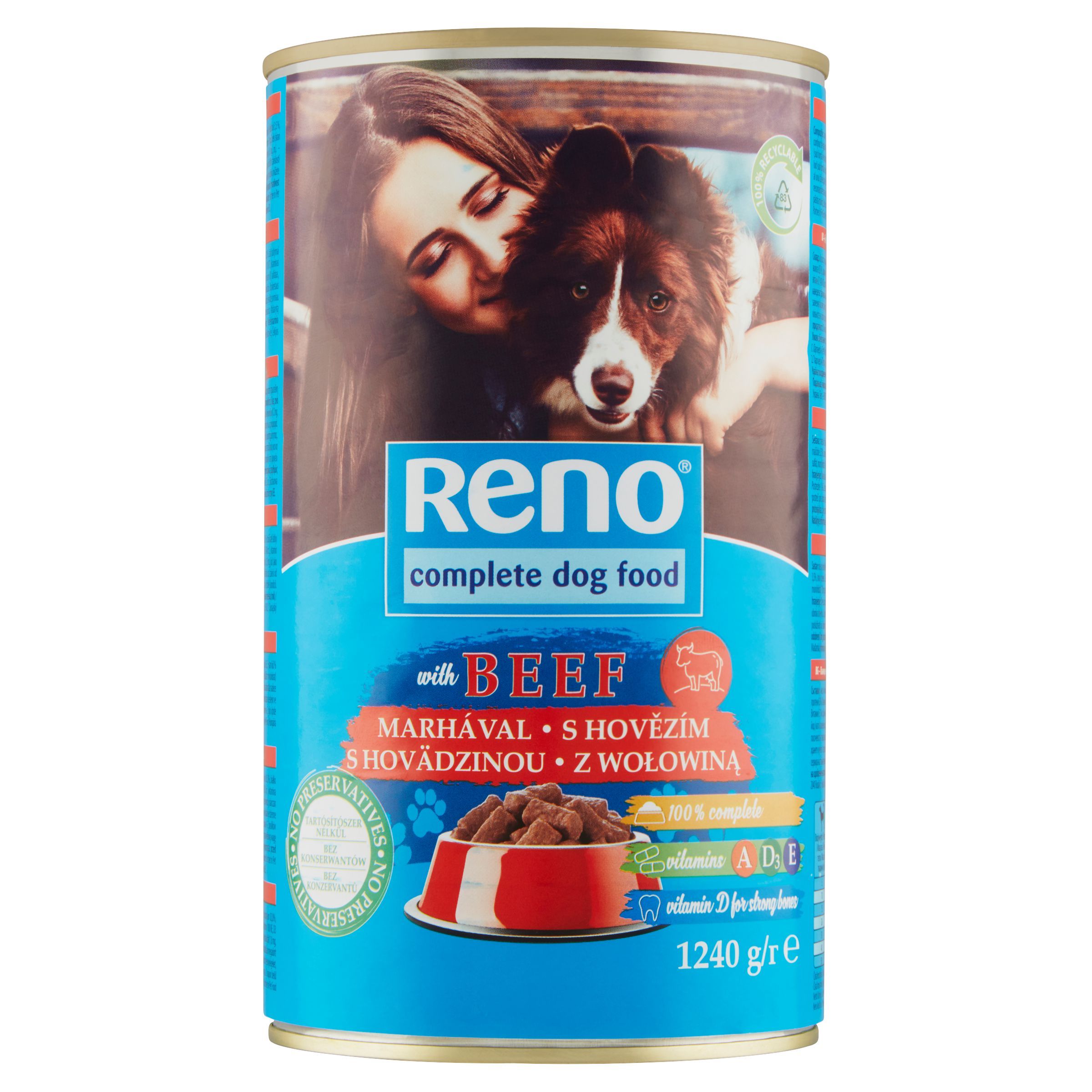 Svět zvířat - Reno Kompletní krmivo pro dospělé psy s hovězím 1240 g