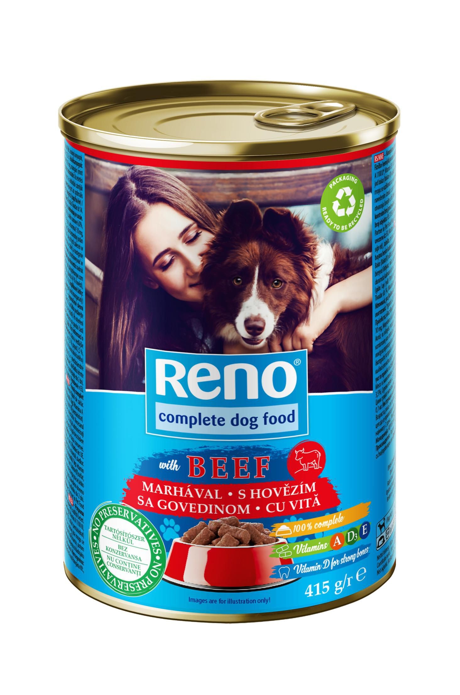 Svět zvířat - Reno Kompletní krmivo pro dospělé psy s hovězím 415 g