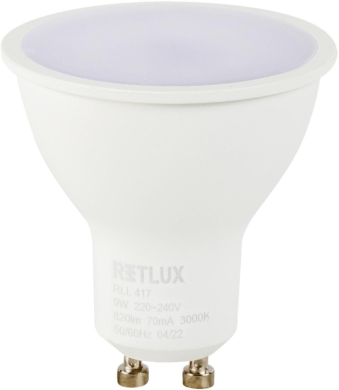 Elektro - Retlux Led žárovka RLL 417 GU10 9W