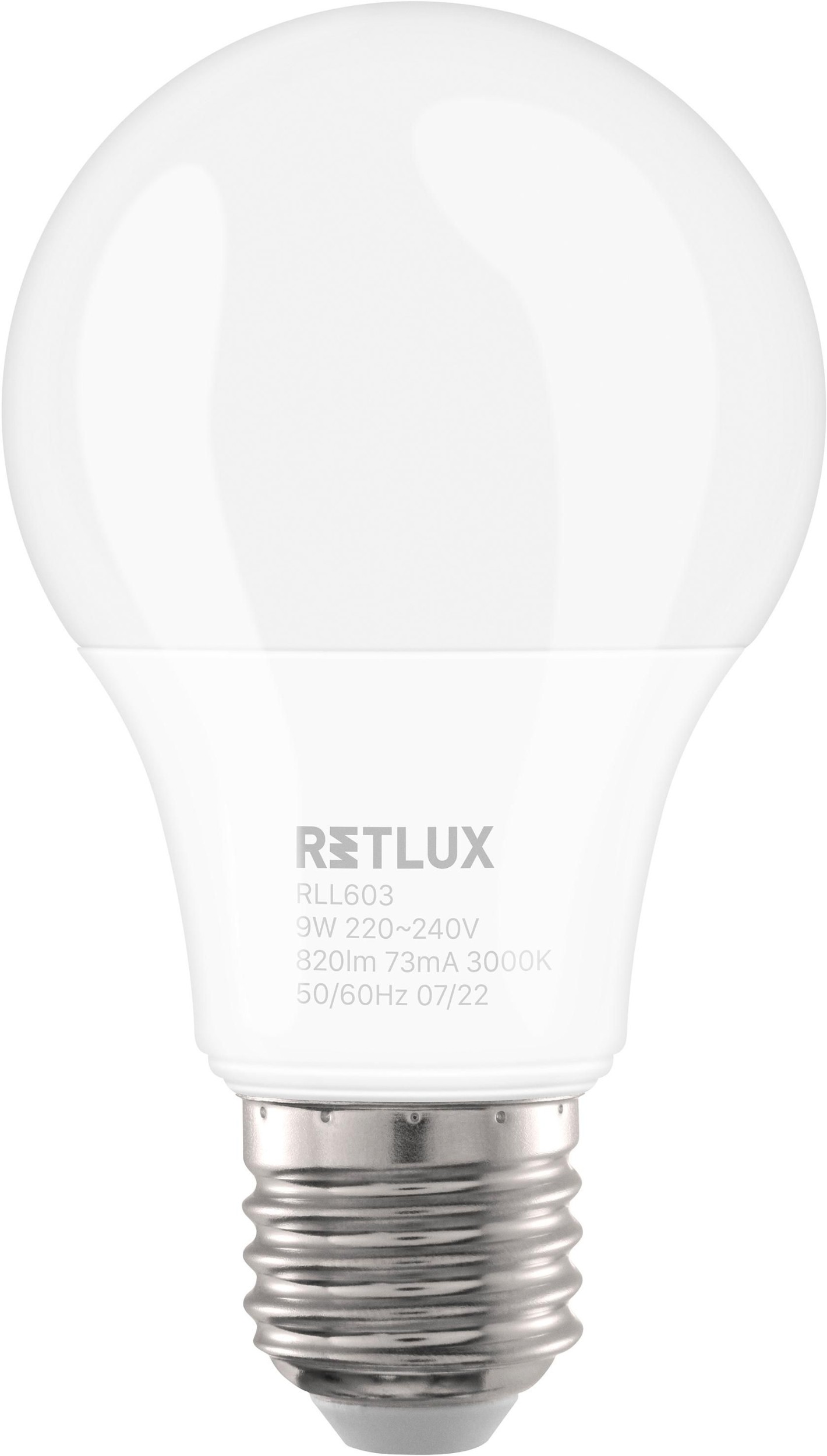 Elektro - Retlux Led žárovka RLL 603 A60 E27 bulb 9W WW D