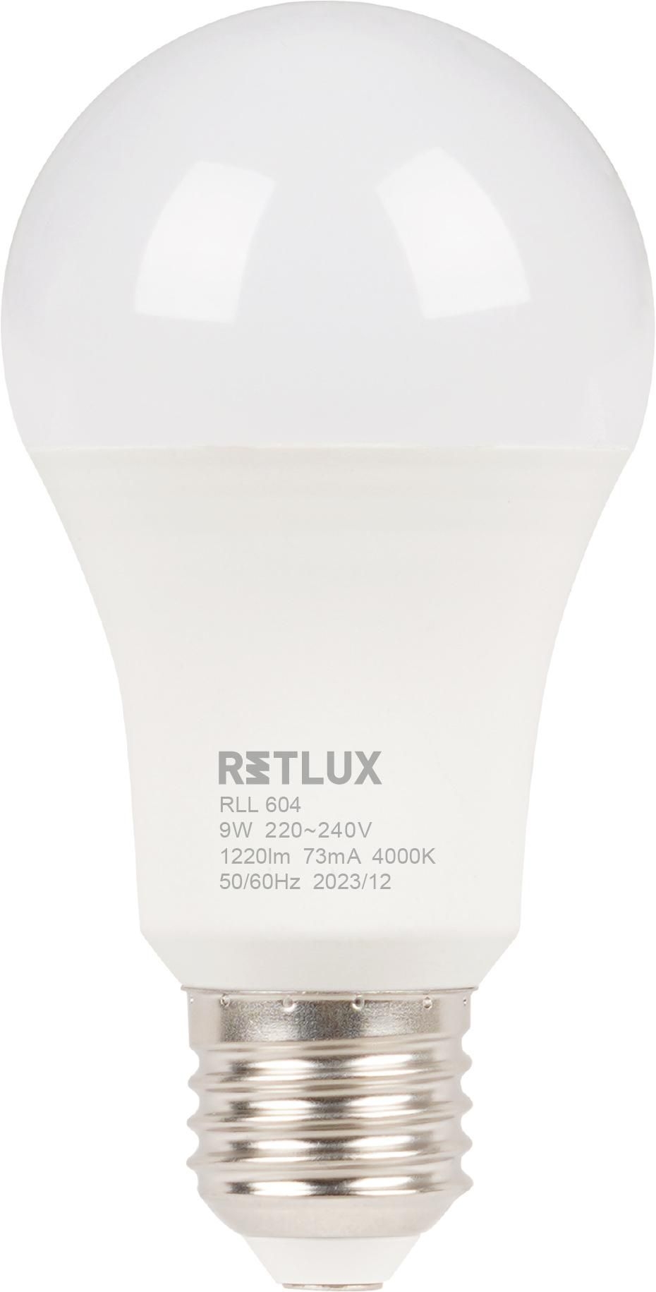 Elektro - Retlux Led žárovka RLL 604 A60 E27 bulb 9W CWD