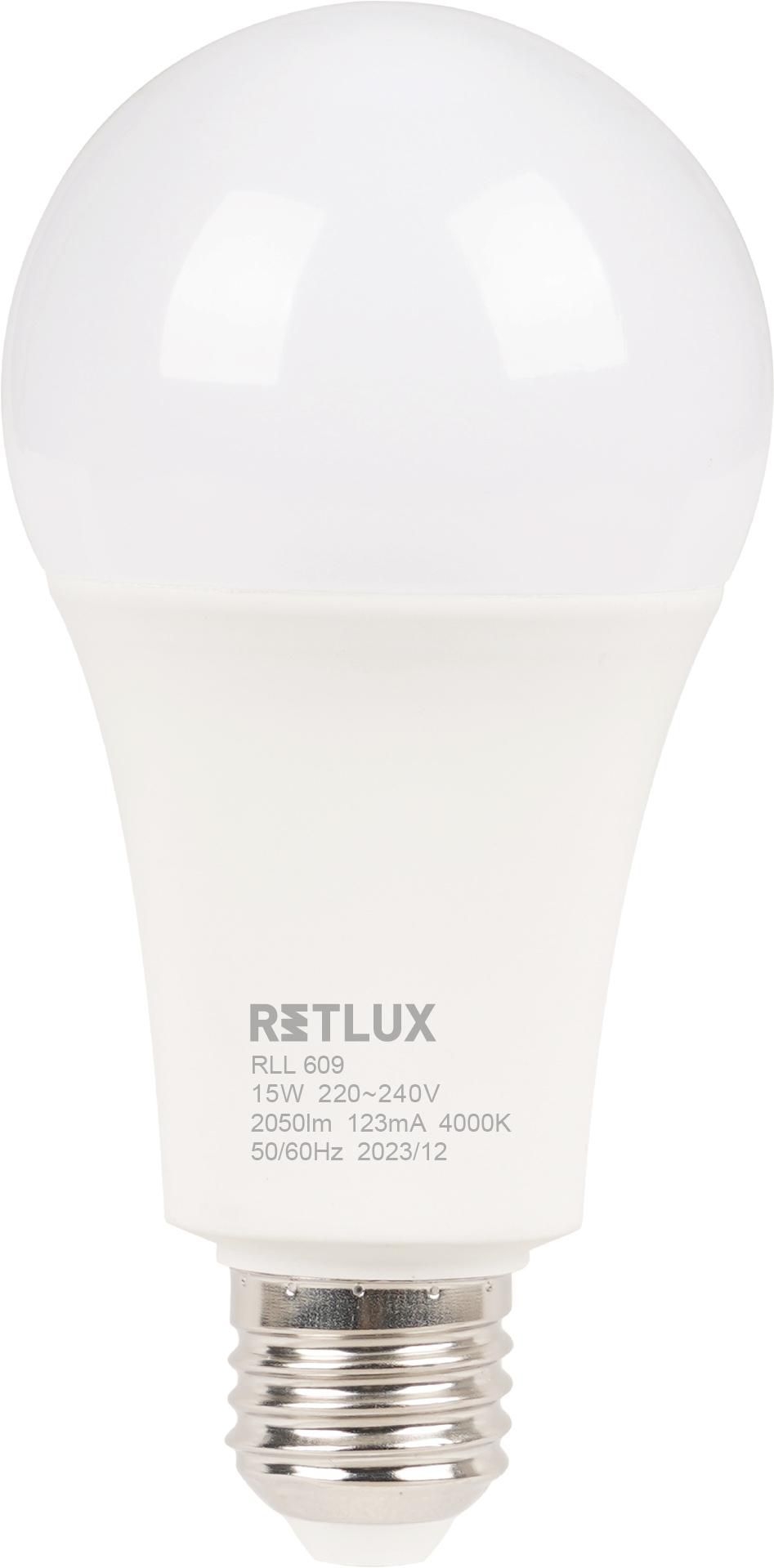 Elektro - Retlux Led žárovka RLL 609 A70 E27 bulb 15W CW D