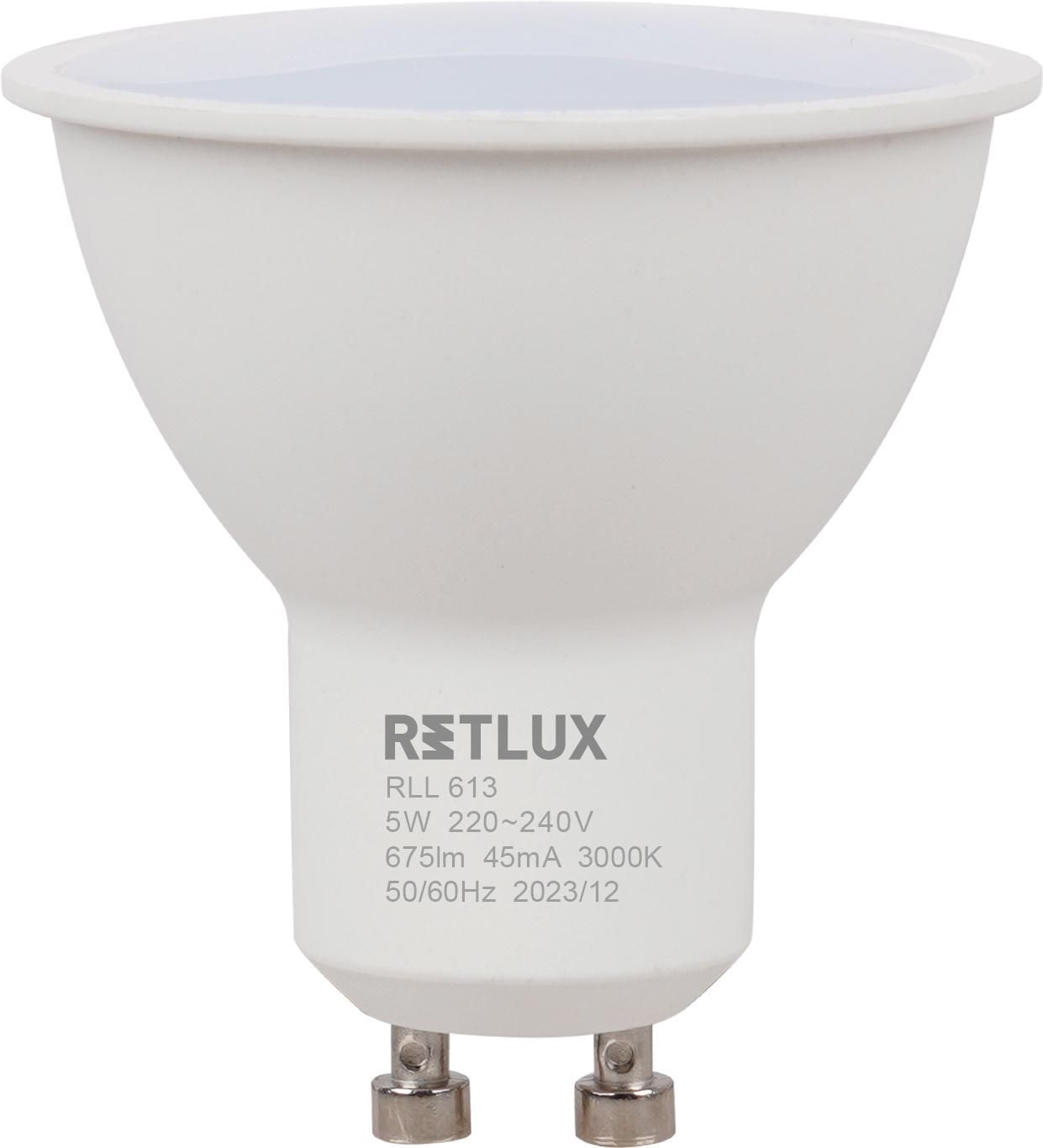 Elektro - Retlux Led žárovka RLL 613 GU10 bulb 5W WW D