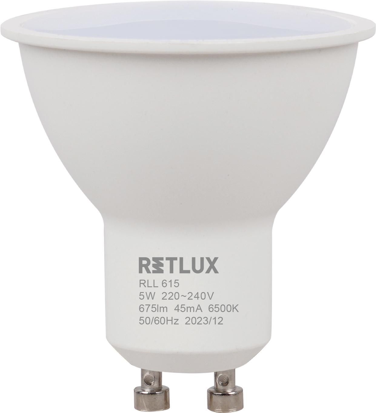 Elektro - Retlux Led žárovka RLL 615 GU10 bulb 5W DL D