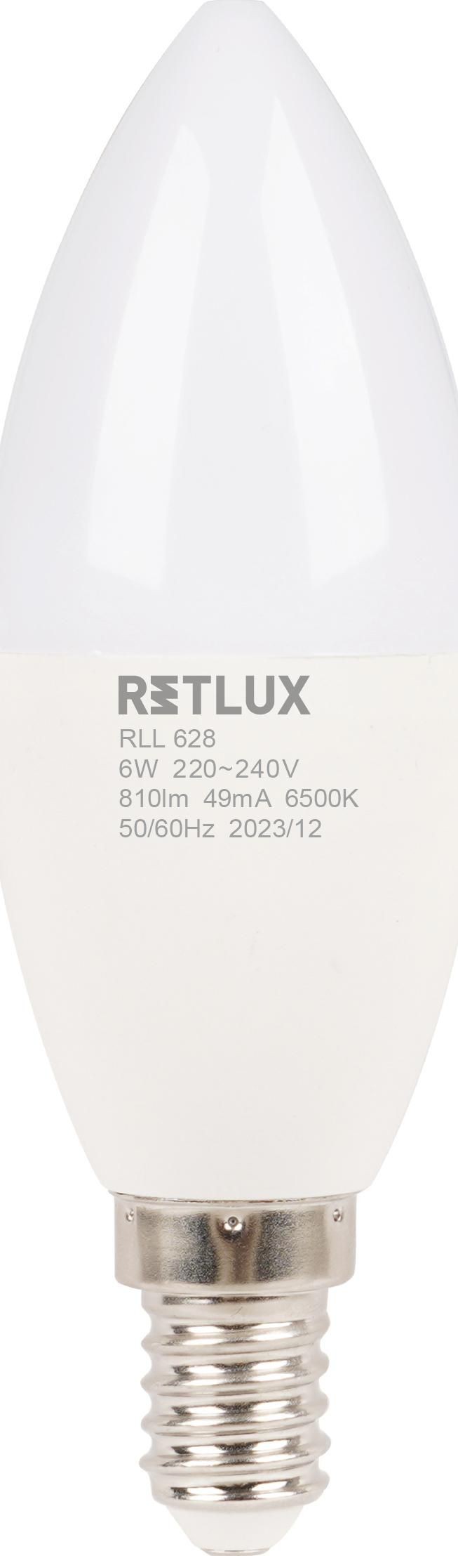 Elektro - Retlux Led žárovka RLL 628 C37 E14 candle  6W DL D