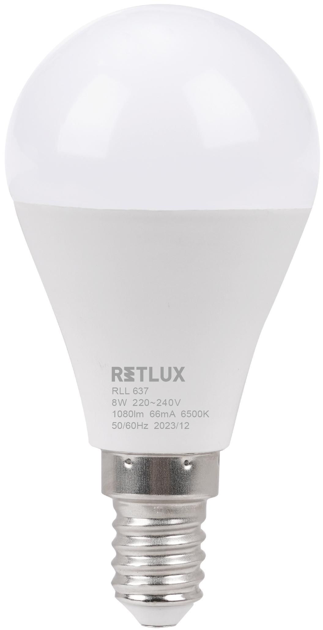 Elektro - Retlux Led žárovka RLL 637 G45 E14 miniG 8W DL D