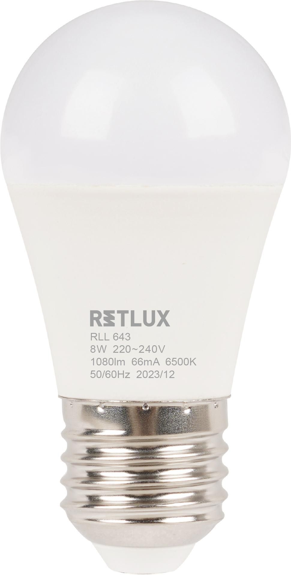Elektro - Retlux Led žárovka RLL 643 G45 E27 miniG 8W DL D