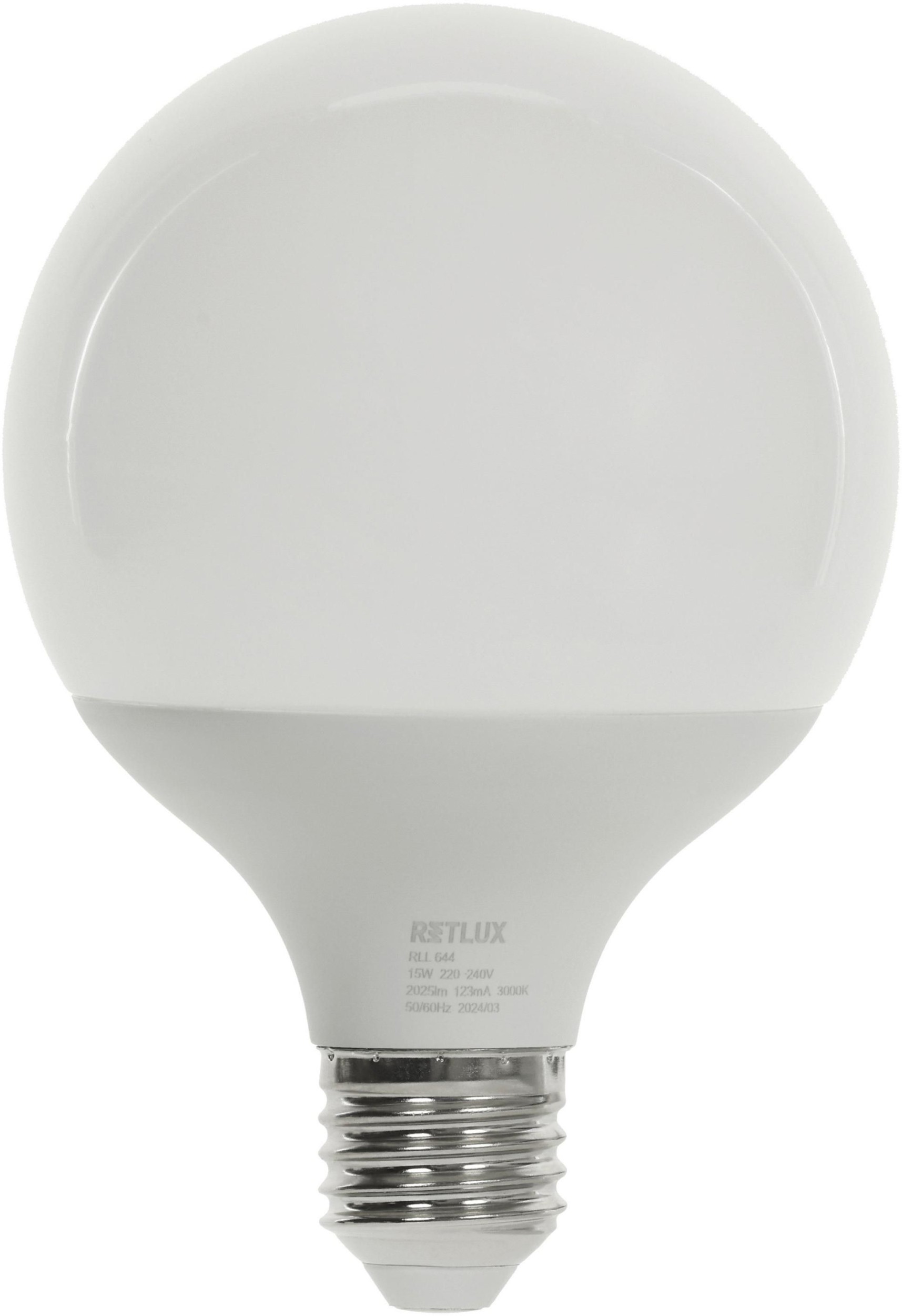 Elektro - Retlux Led žárovka RLL 644 G95 E27 bigG 15W WW