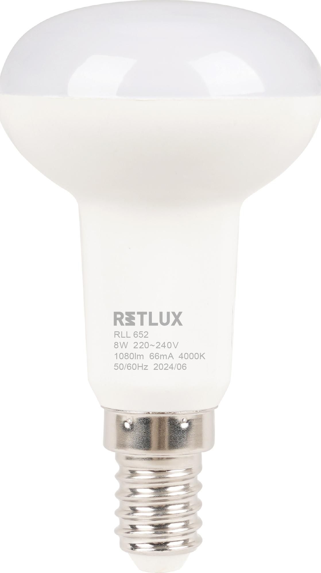 Elektro - Retlux Led žárovka RLL 652 R50 E14 Spot 8W CW D
