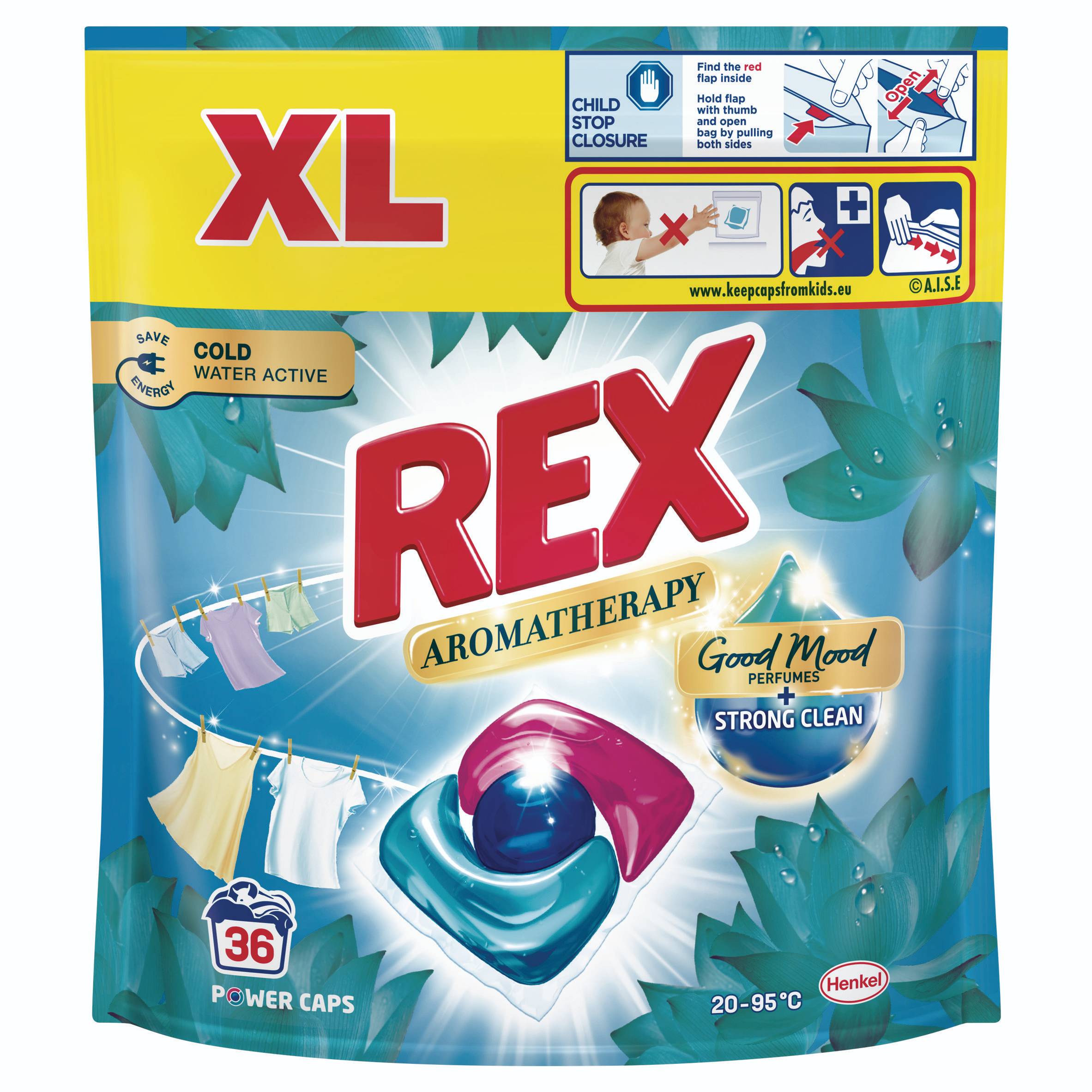 Drogerie a kosmetika - Rex Caps AT Lotus Uni 432g 36 praní