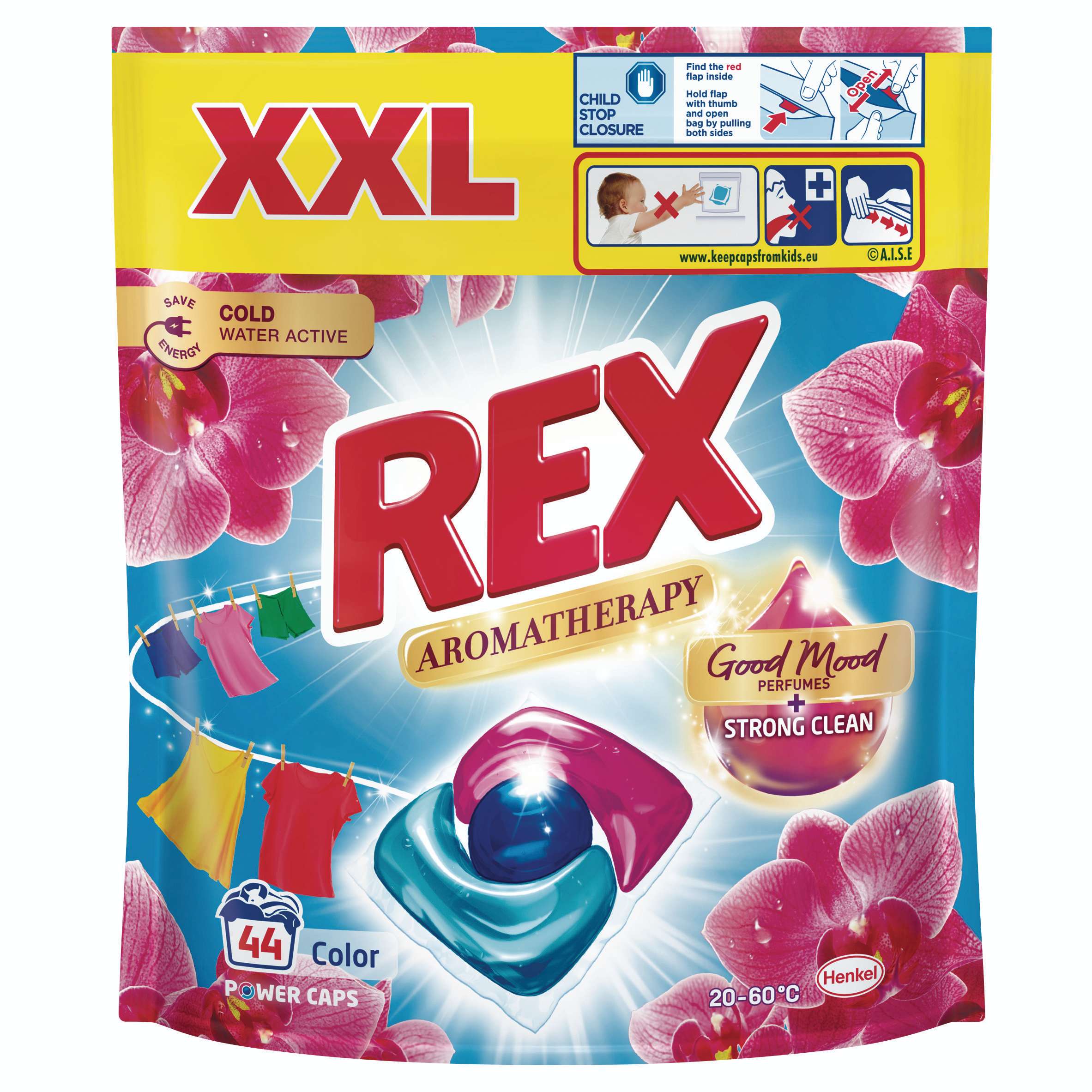 Drogerie a kosmetika - Rex Caps AT Orchid Color 528g 44 praní
